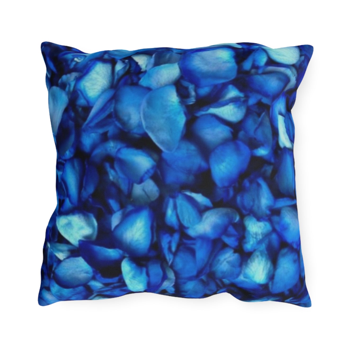 Blue Petals Outdoor Pillow