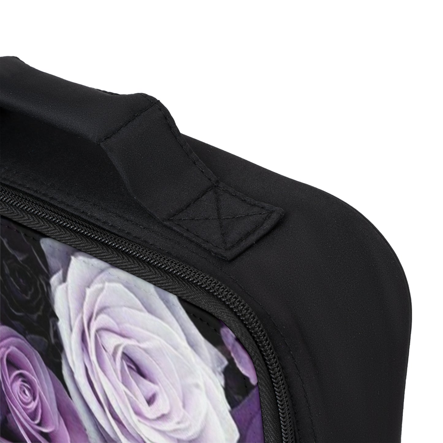 Purple Roses Floral Lunch Bag – Elegant & Handy
