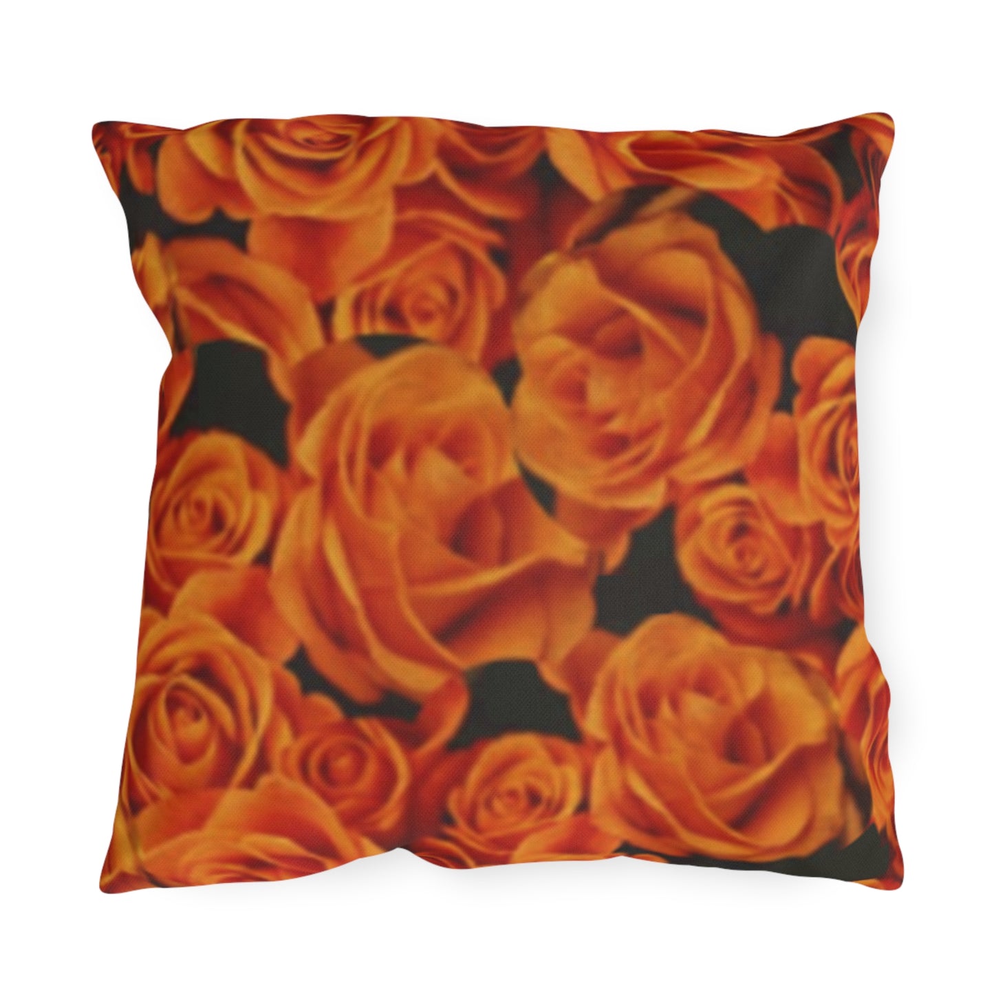 Orange Roses Outdoor Pillow