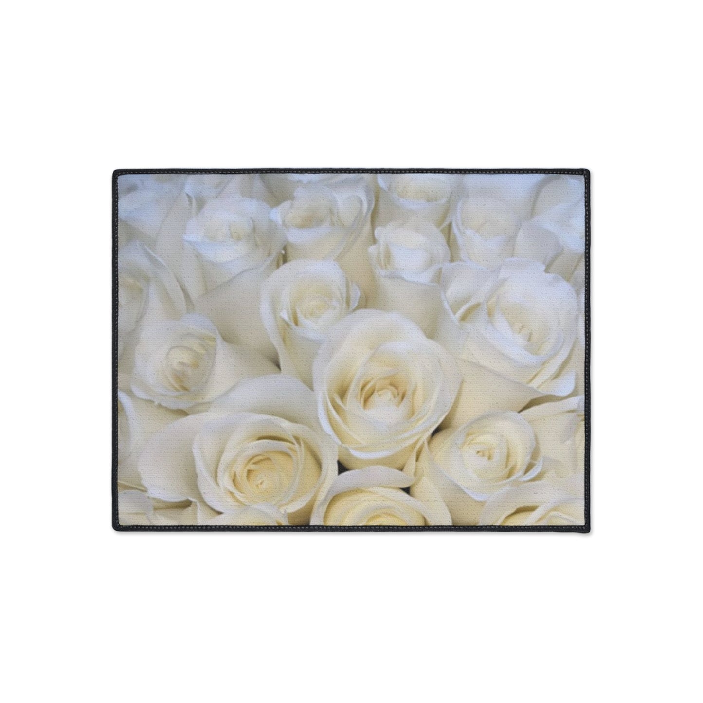 White Roses Heavy Duty Floor Mat