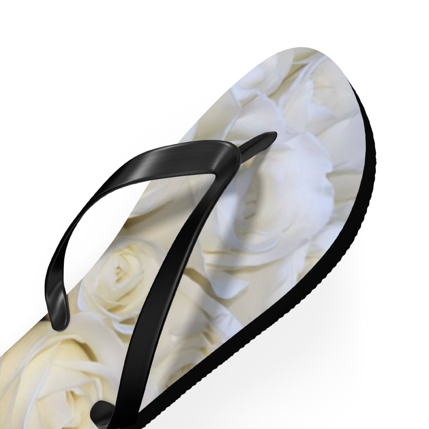 White Roses Flip Flops