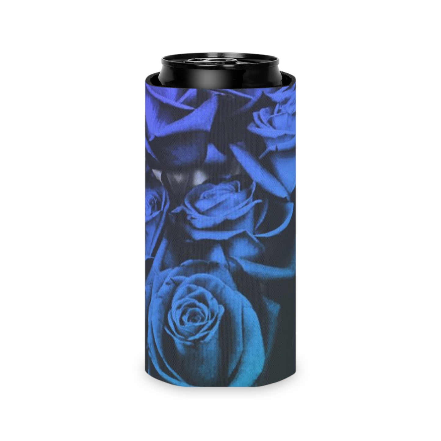 Blue Roses Can Cooler