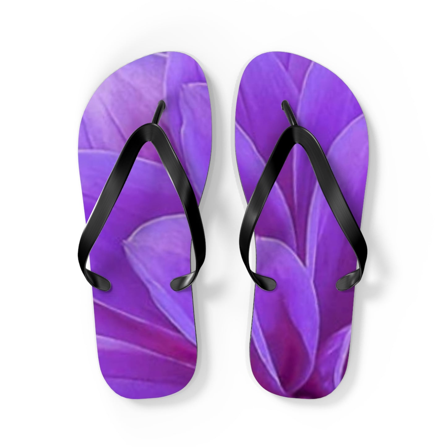 Purple Dahlia Flip Flops