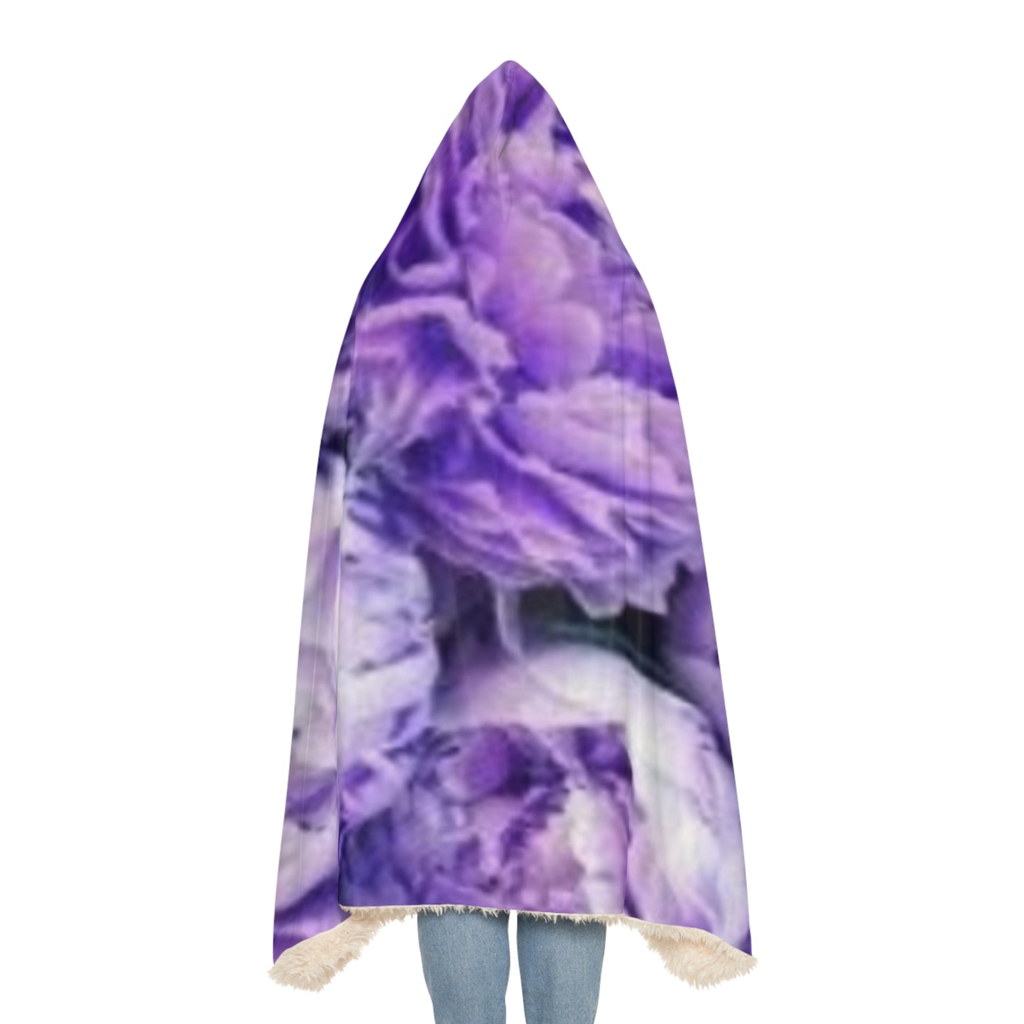 Purple Peony Floral Hooded Blanket – Snuggly Elegance