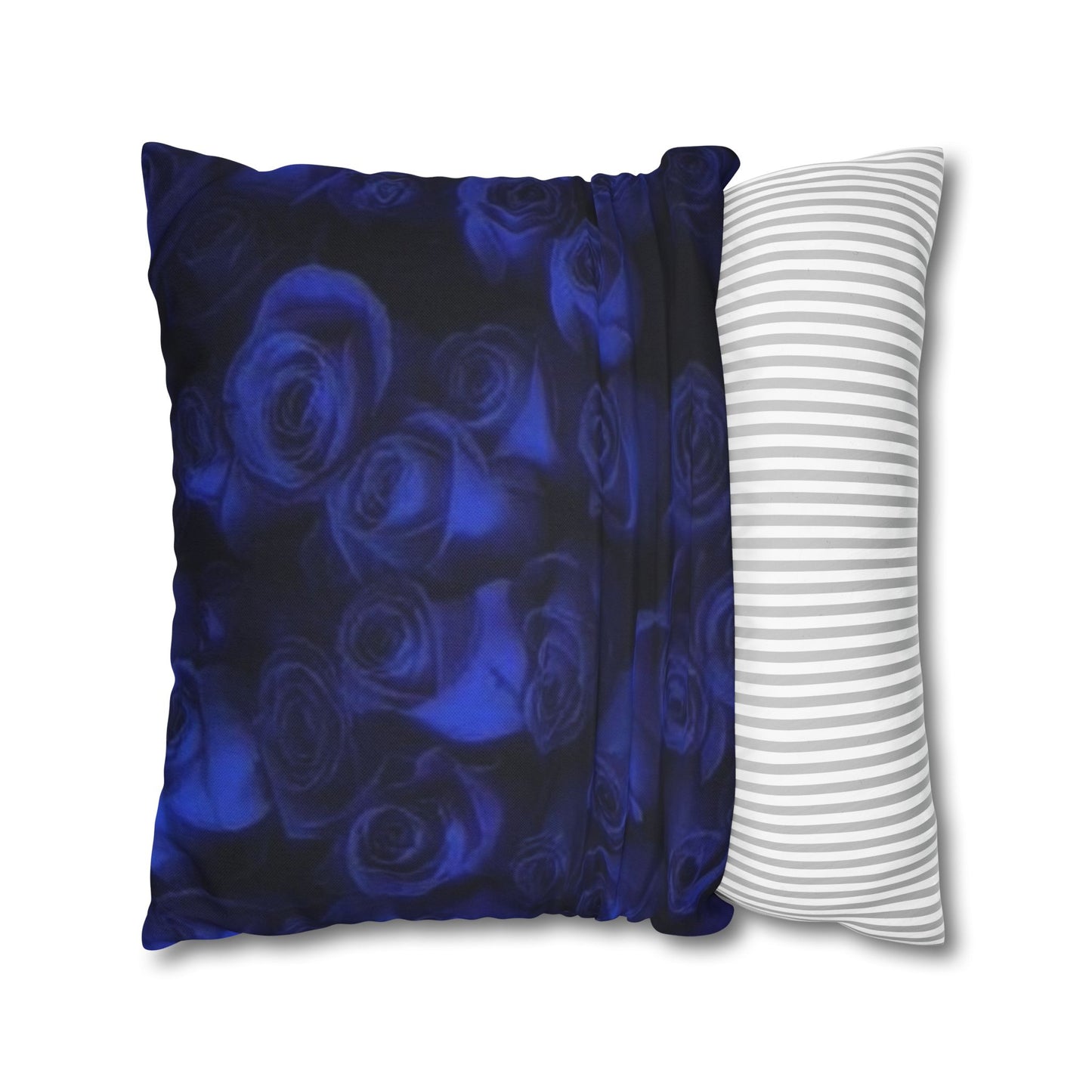 Dark Blue Roses Square Pillowcase