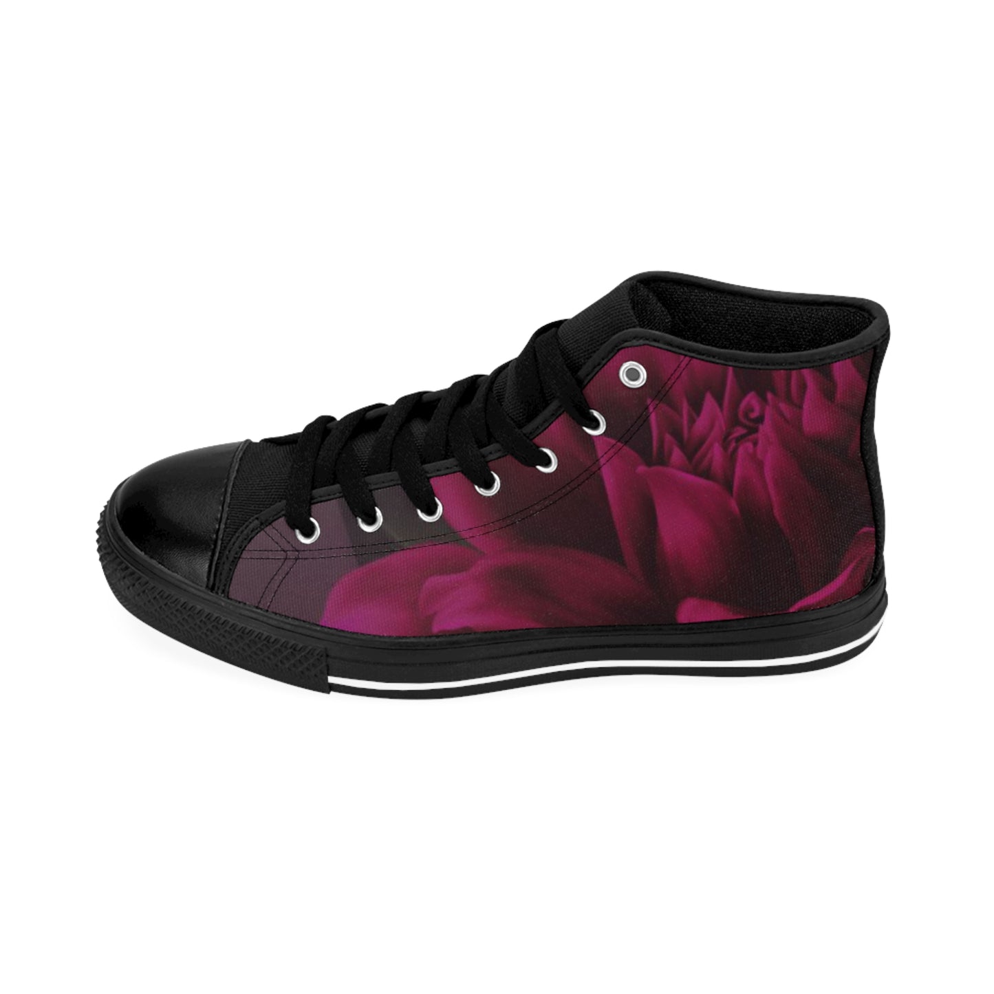 Magenta Dahlia High Top Sneakers