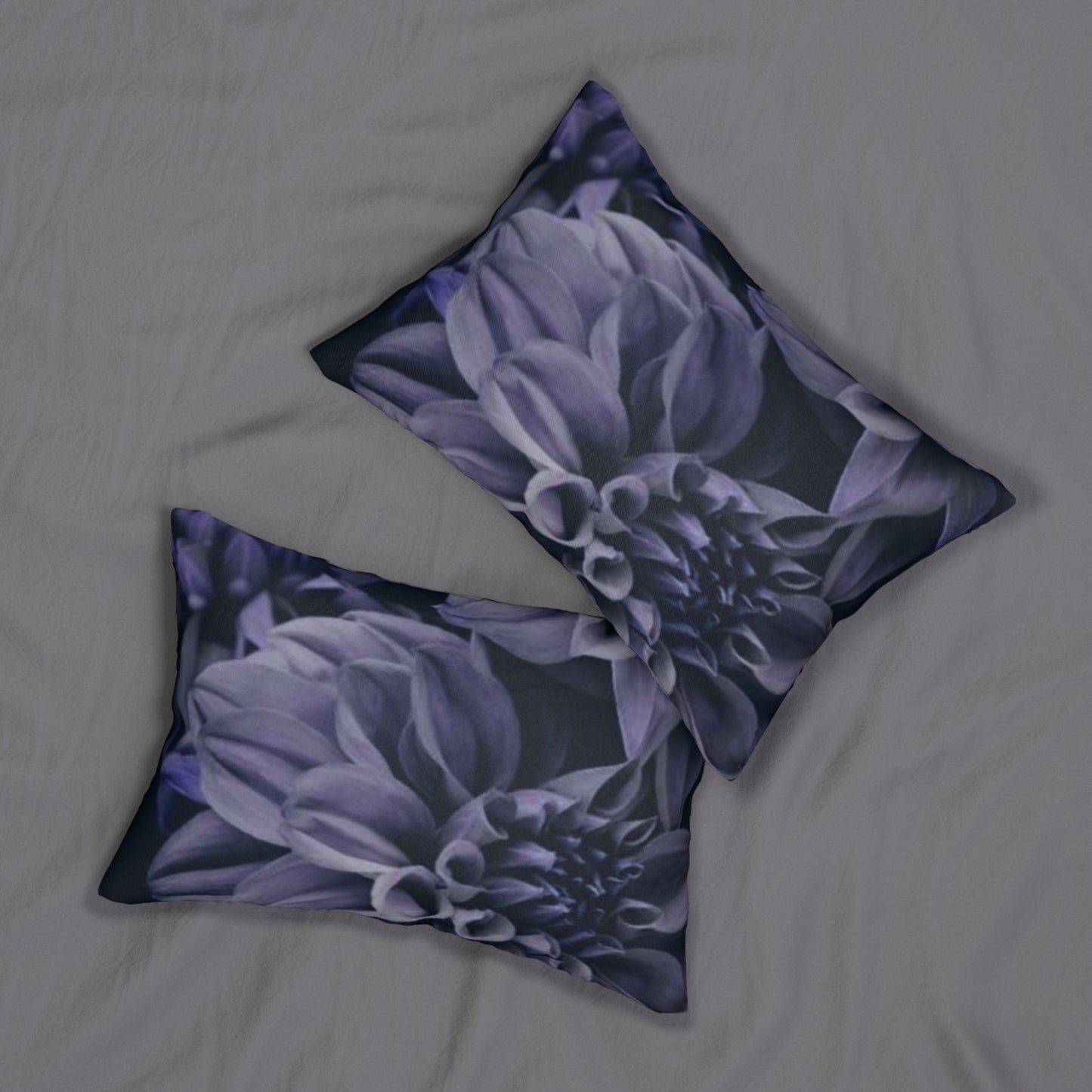 Blue Dahlia Lumbar Pillow