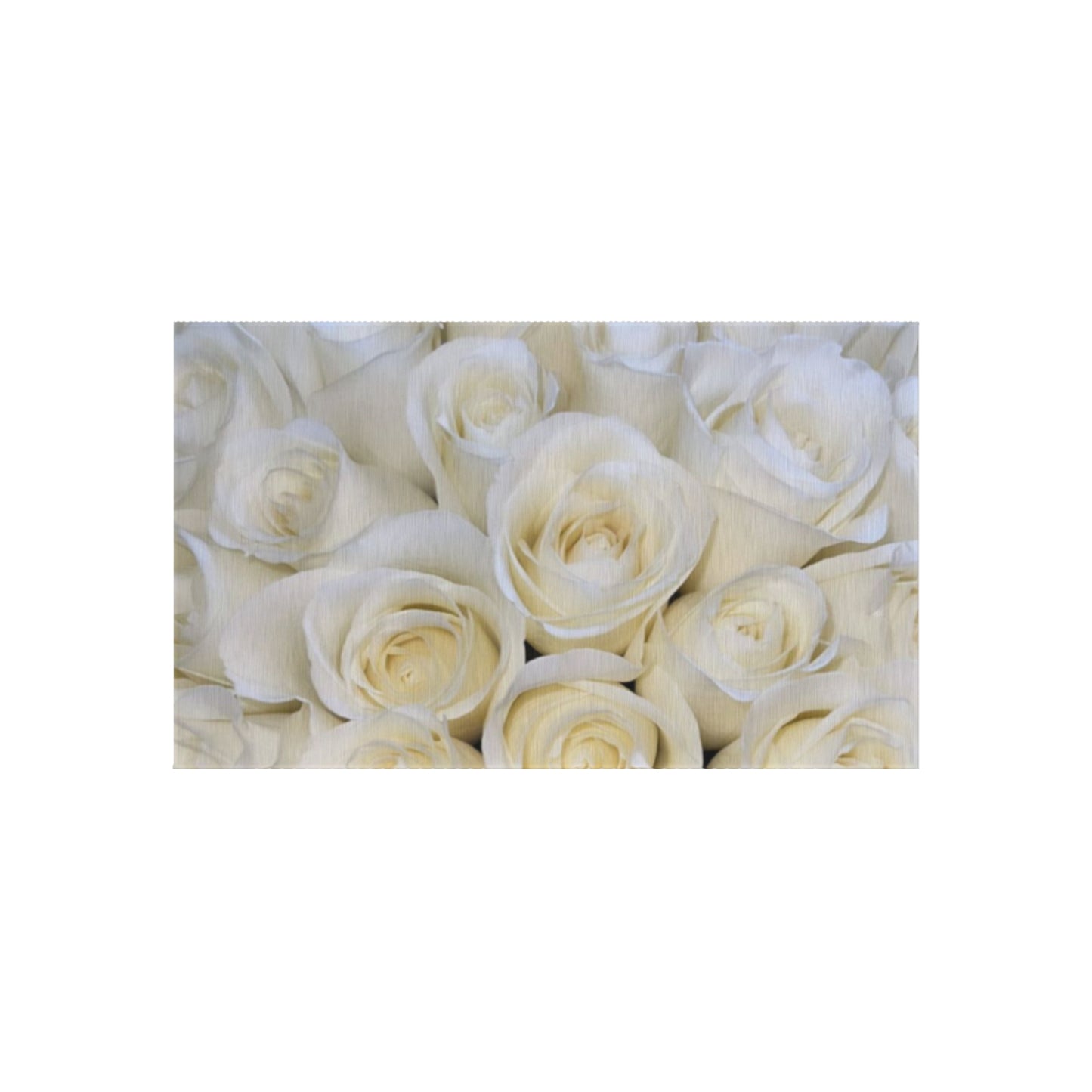 White Roses Outdoor Rug
