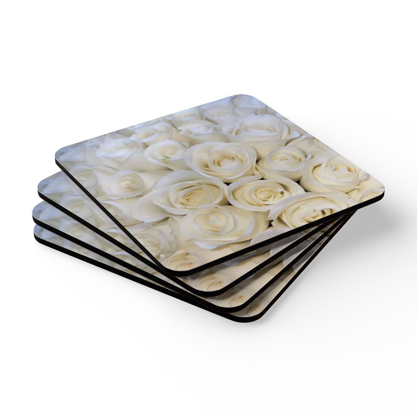 White Roses Coaster Set