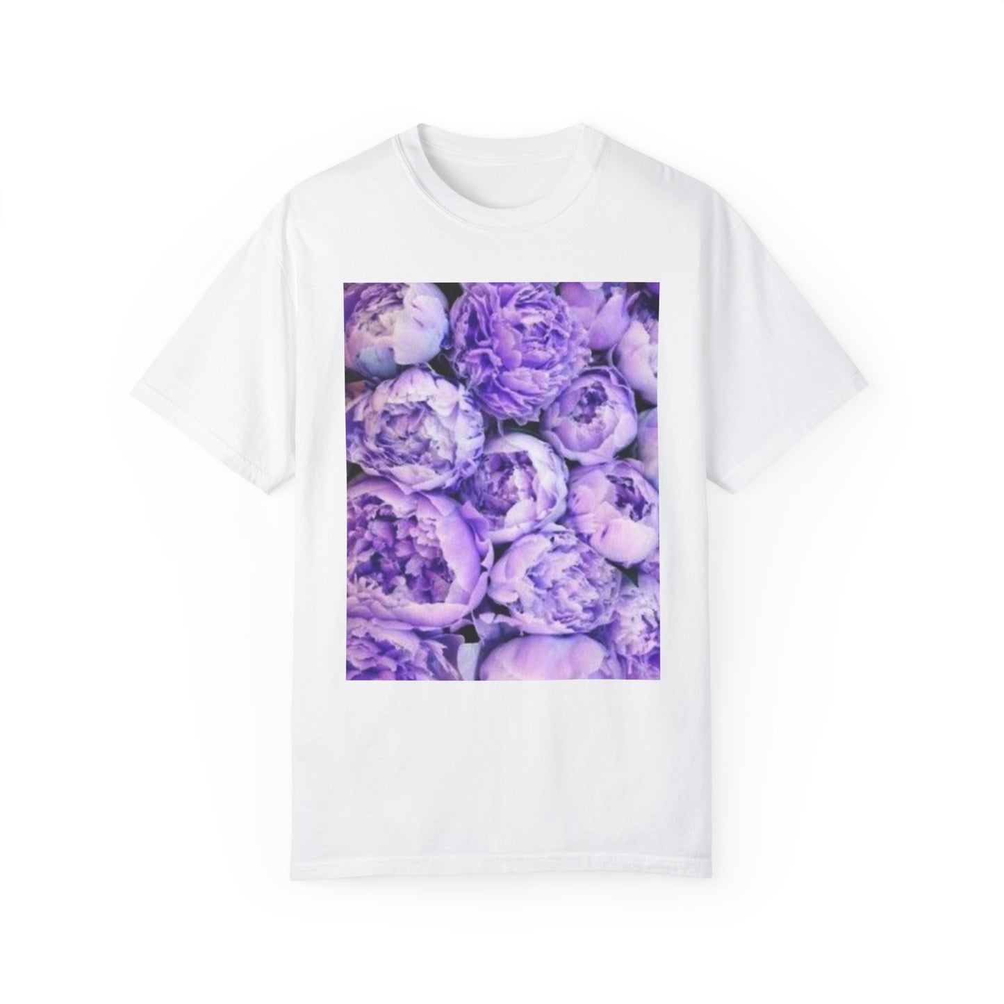 Purple Peony Floral T-shirt Relaxed Fit