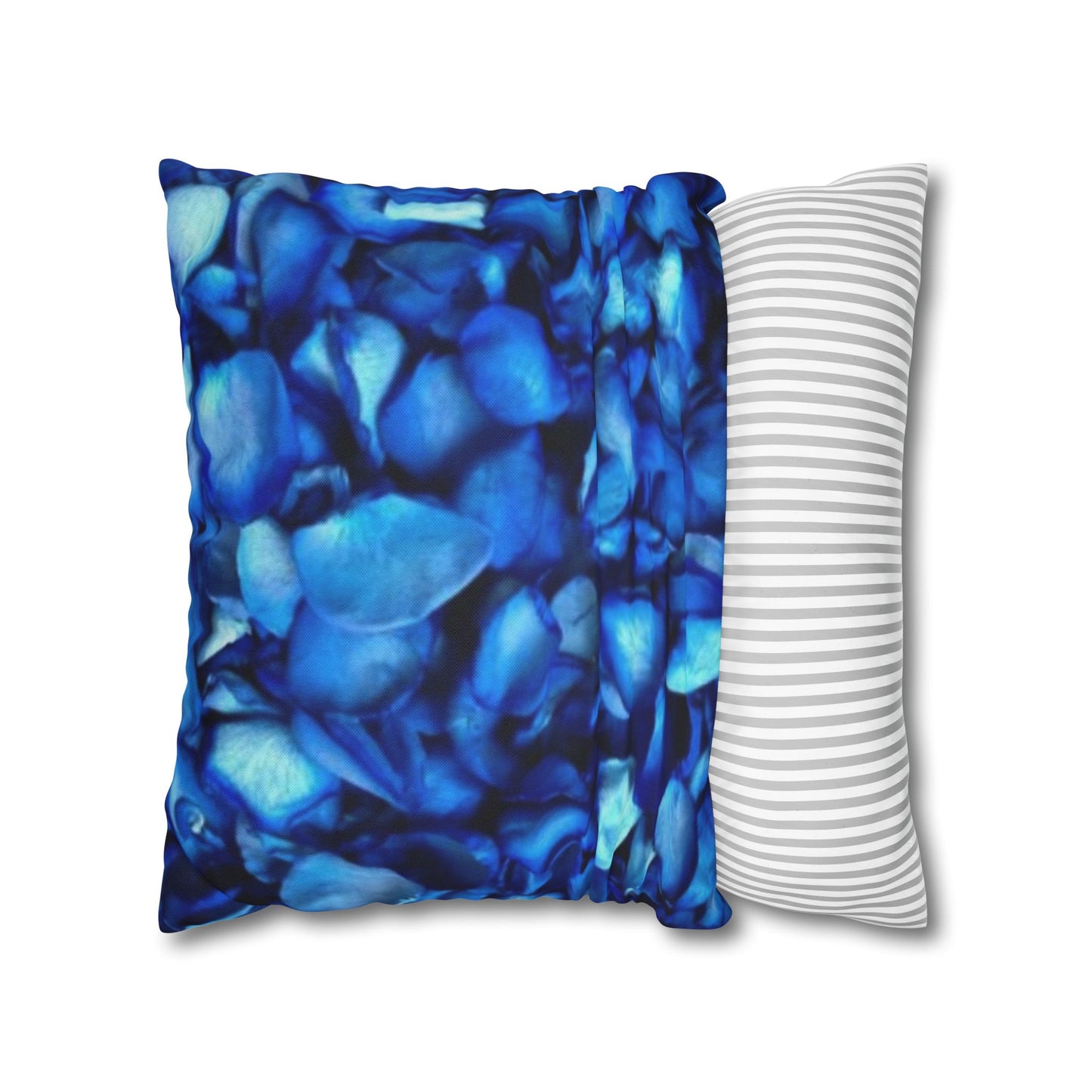 Blue Petals Square Pillowcase