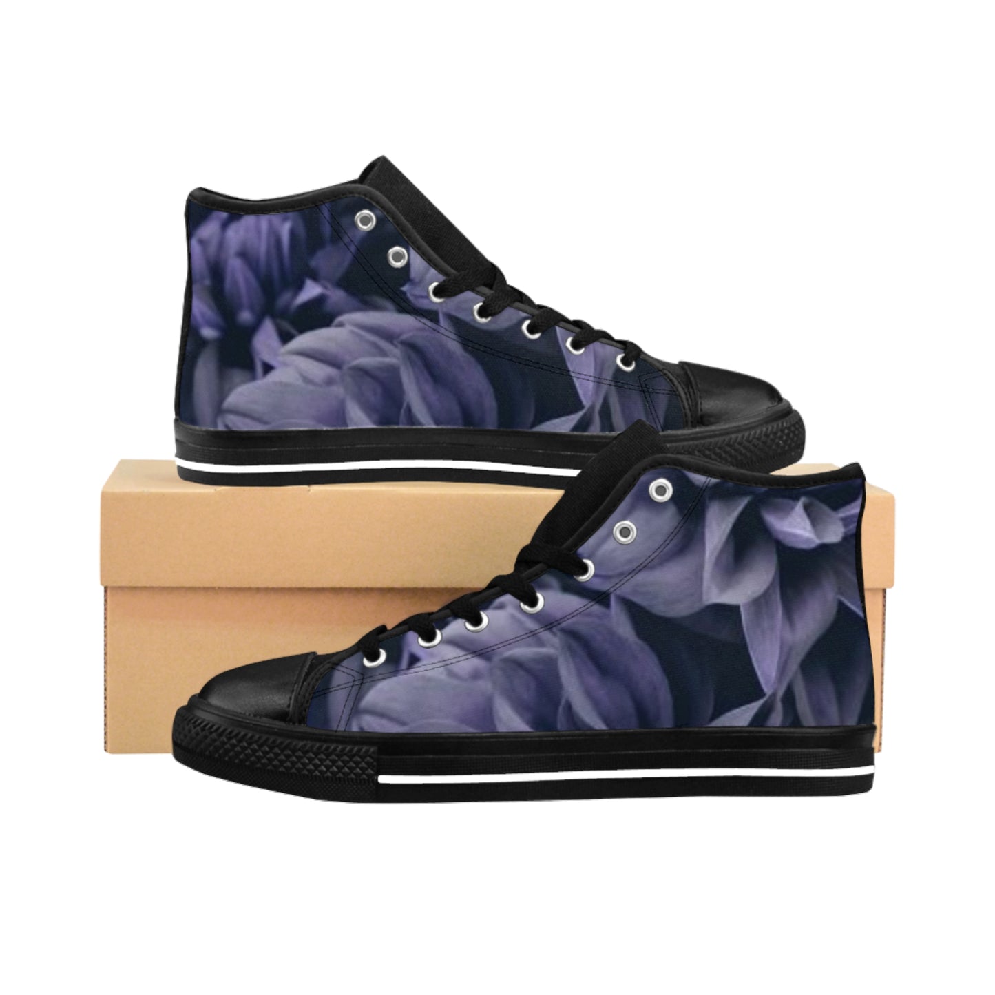 Blue Dahlia High Top Sneakers