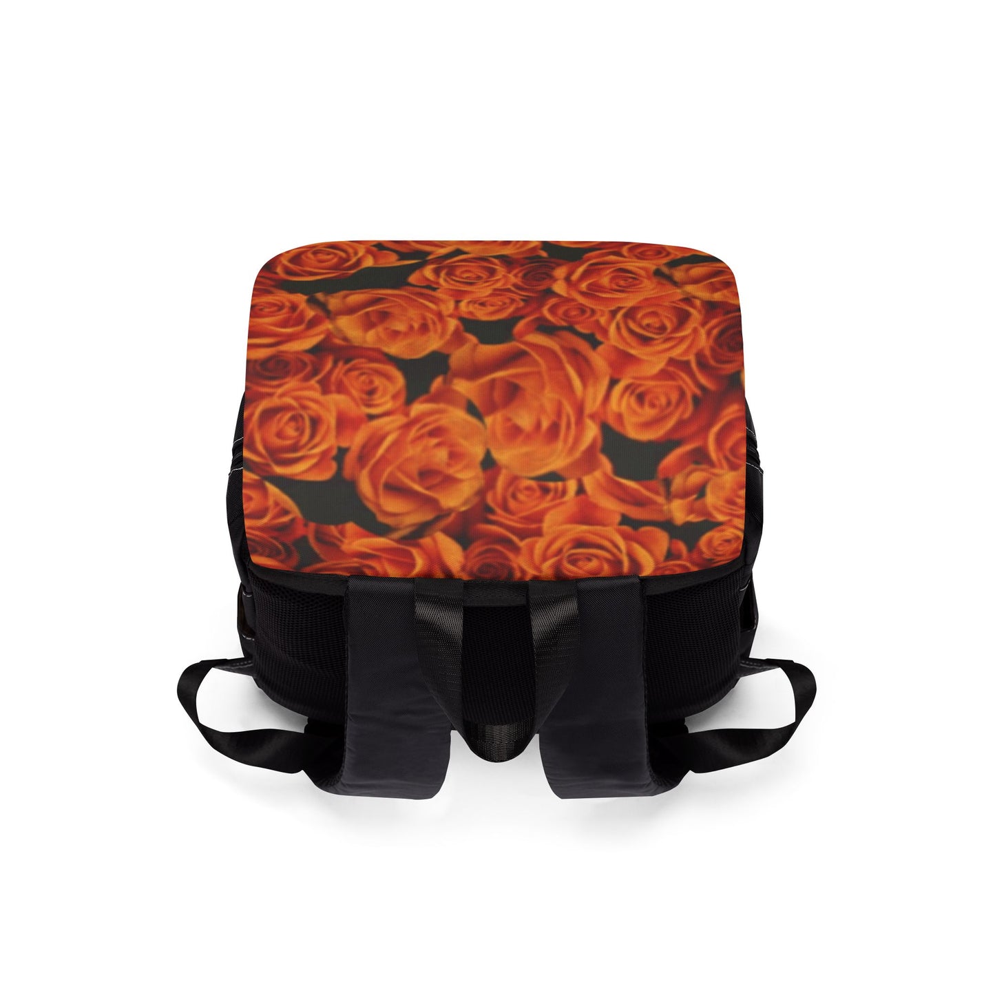 Orange Roses Flap Backpack