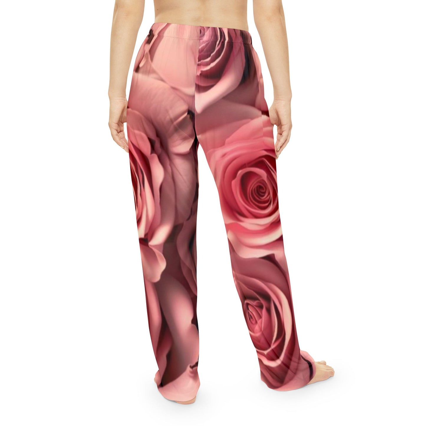 Pink Roses Pajama Pants