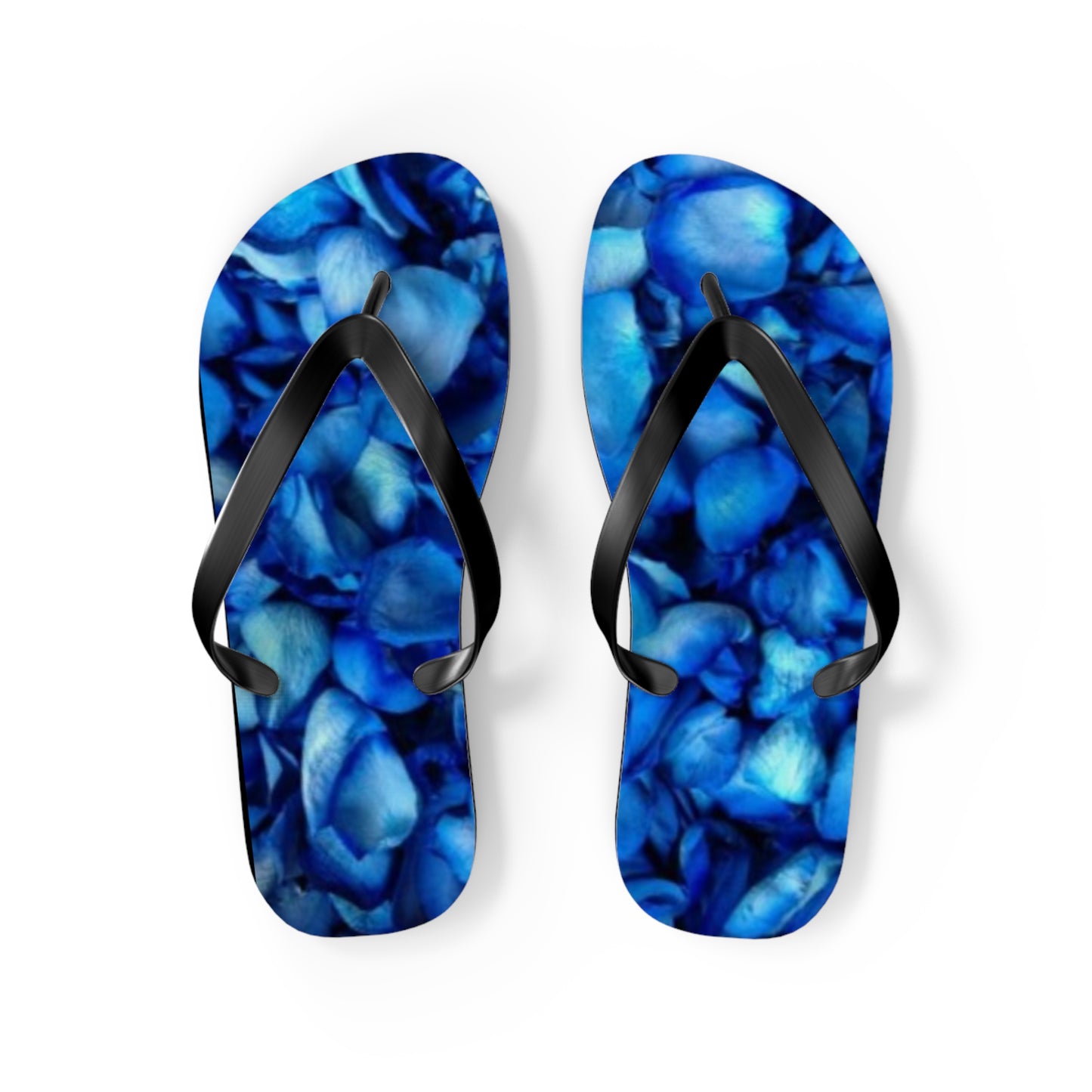 Blue Petals Flip Flops