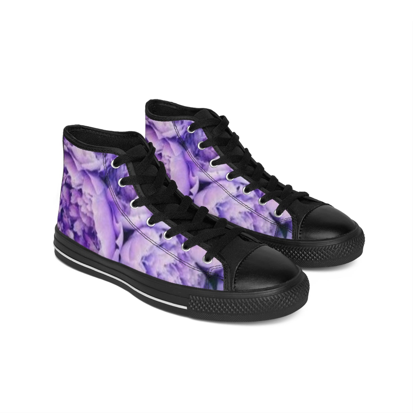 Purple Peony High Top Sneakers