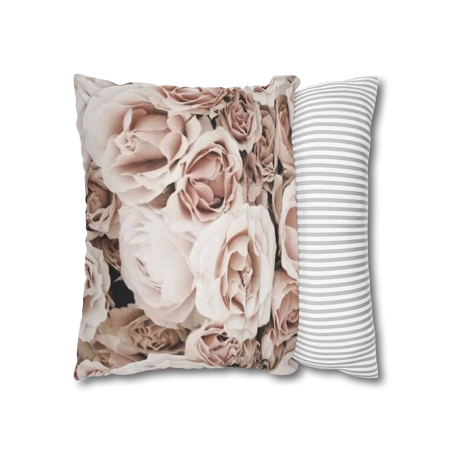 Light Pink Roses Square Pillowcase