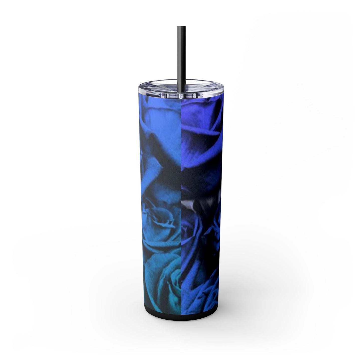 Blue Roses Skinny Tumbler – Durable Stainless Steel 20 oz