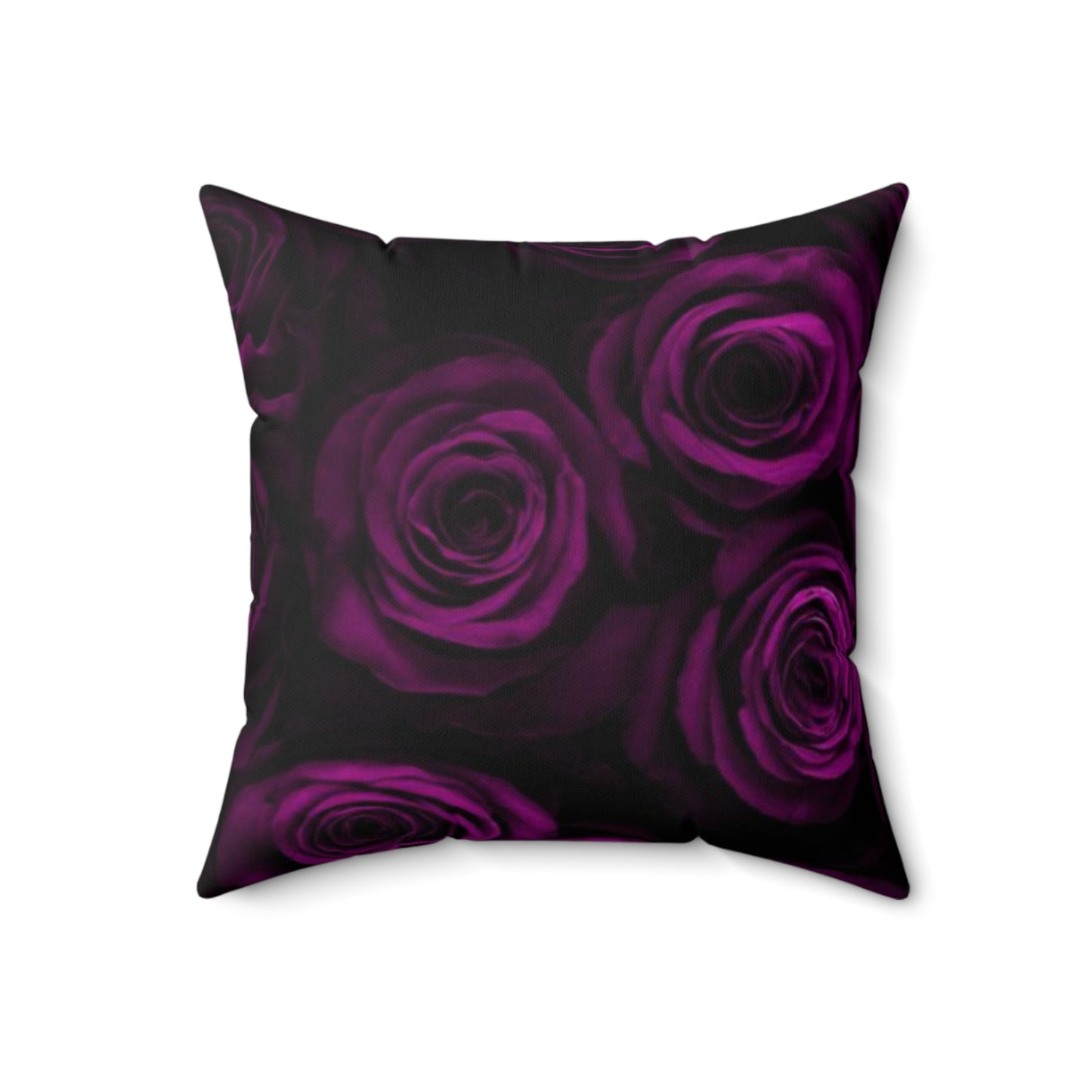 Dark Purple Roses Square Pillow