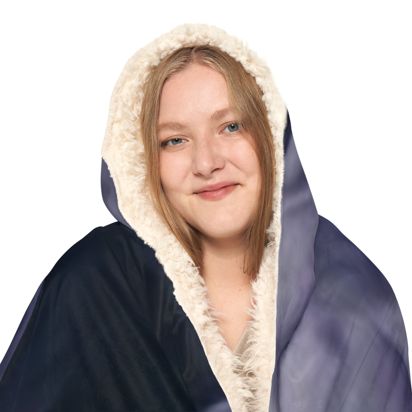 Blue Dahlia Hood Blanket