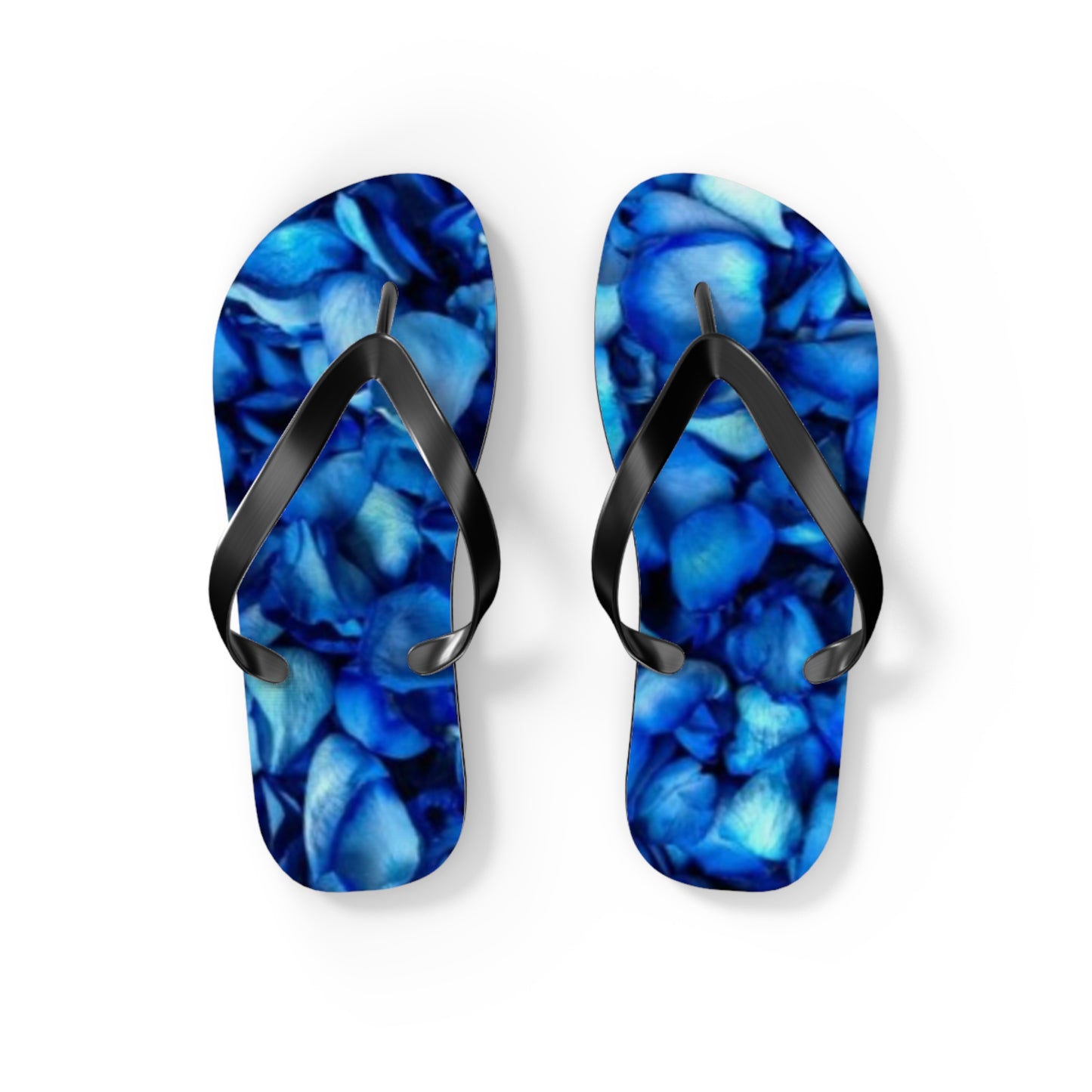 Blue Petals Flip Flops