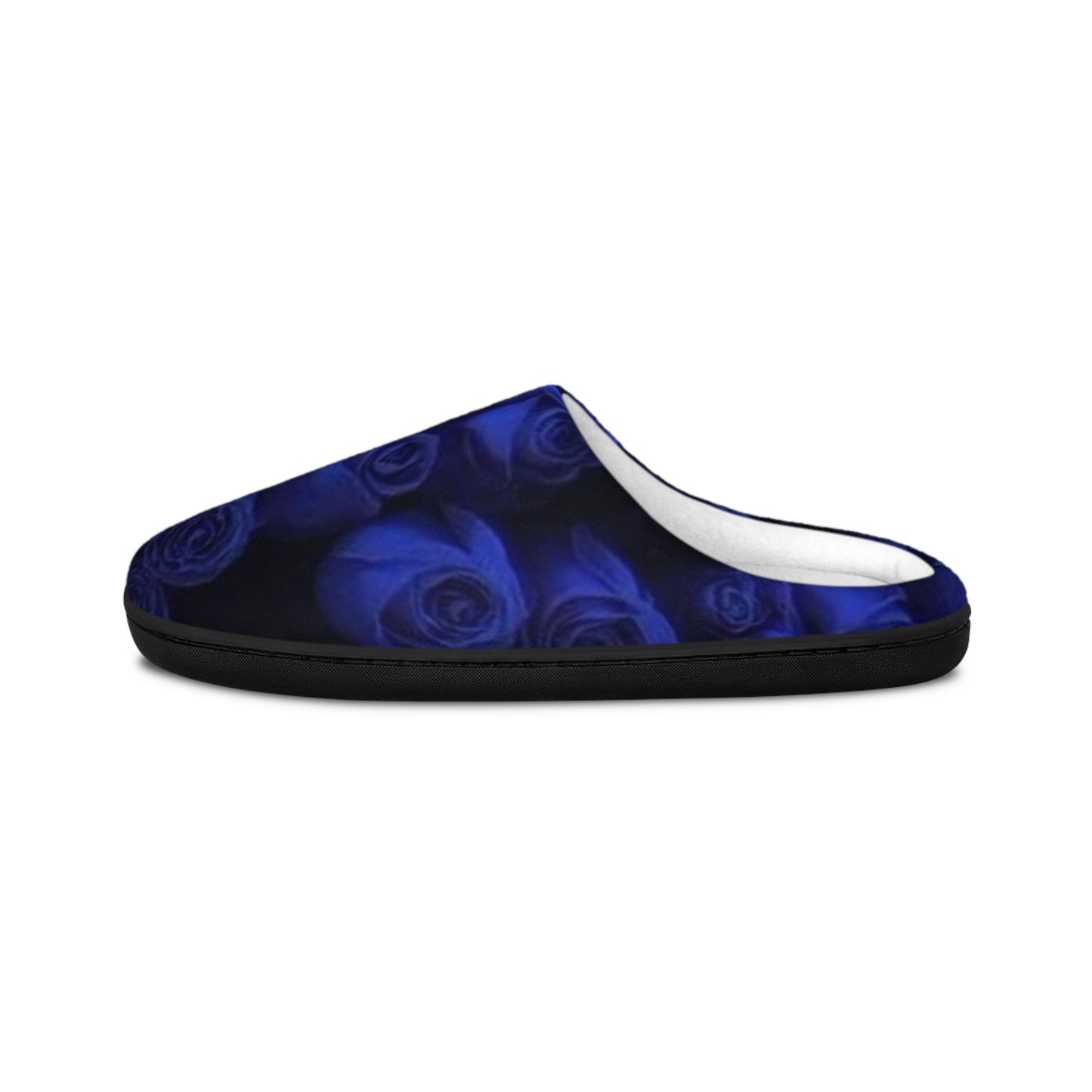 Dark Blue Roses Slippers