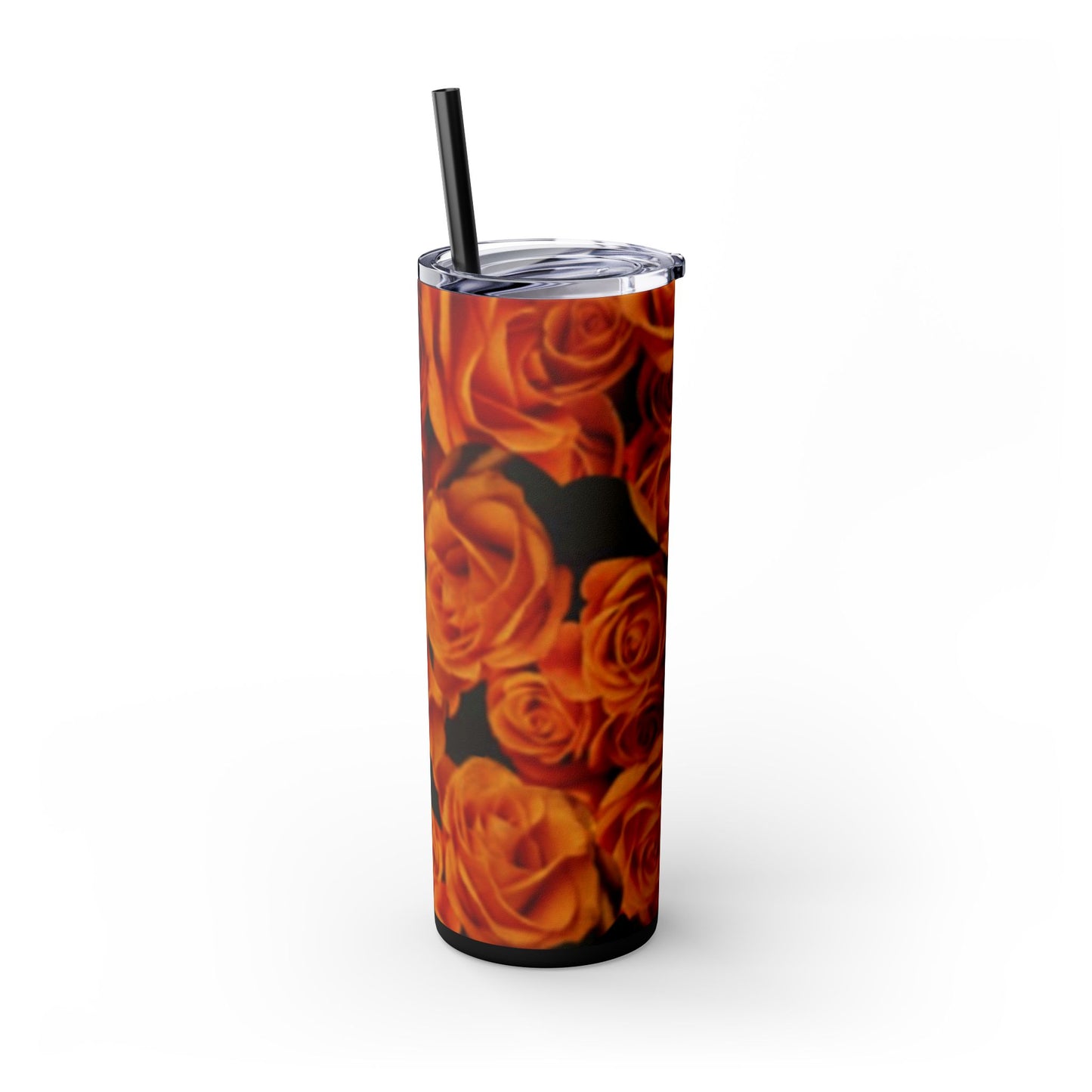 Orange Roses Skinny Tumbler – Durable Stainless Steel 20 oz
