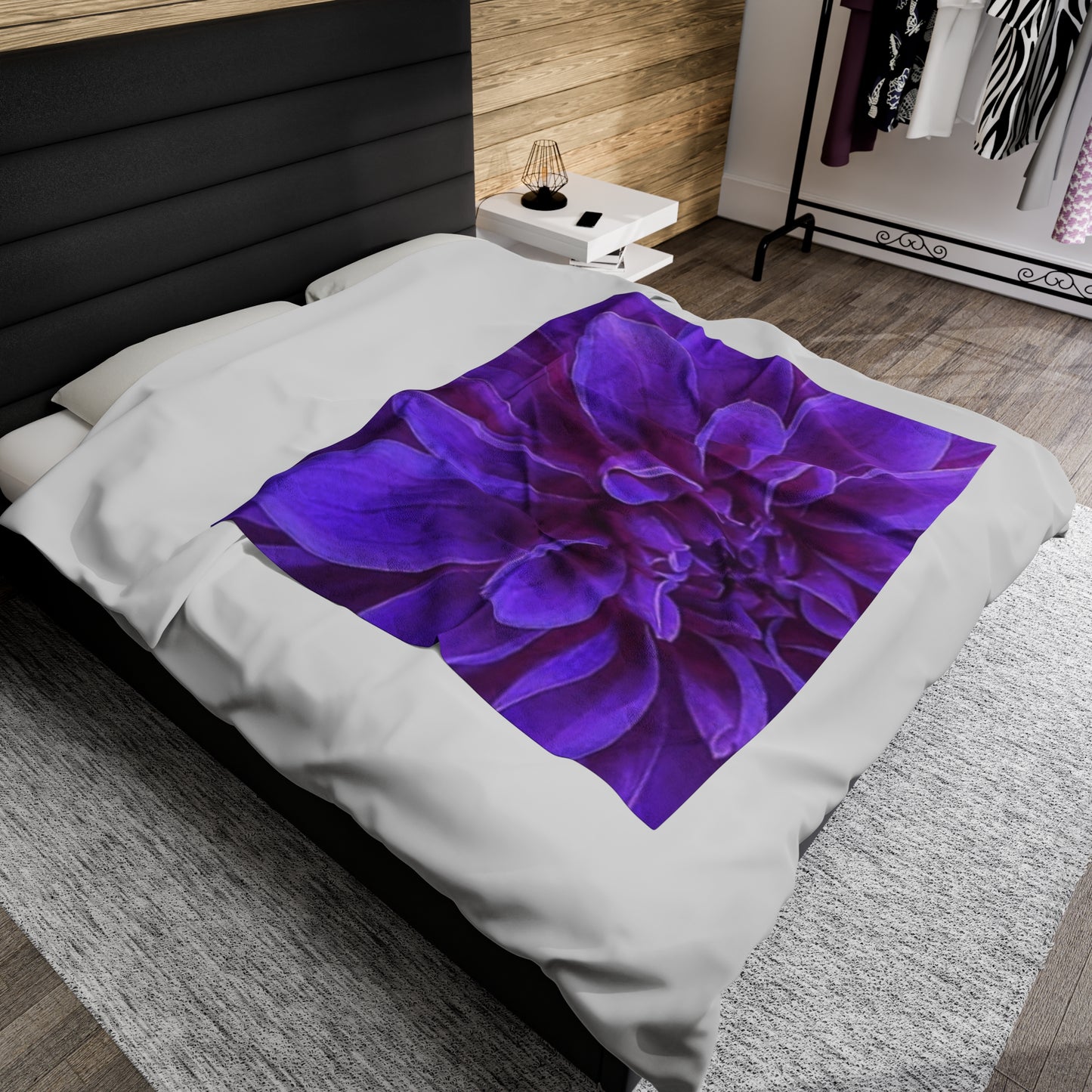 Purple Dahlia Blanket