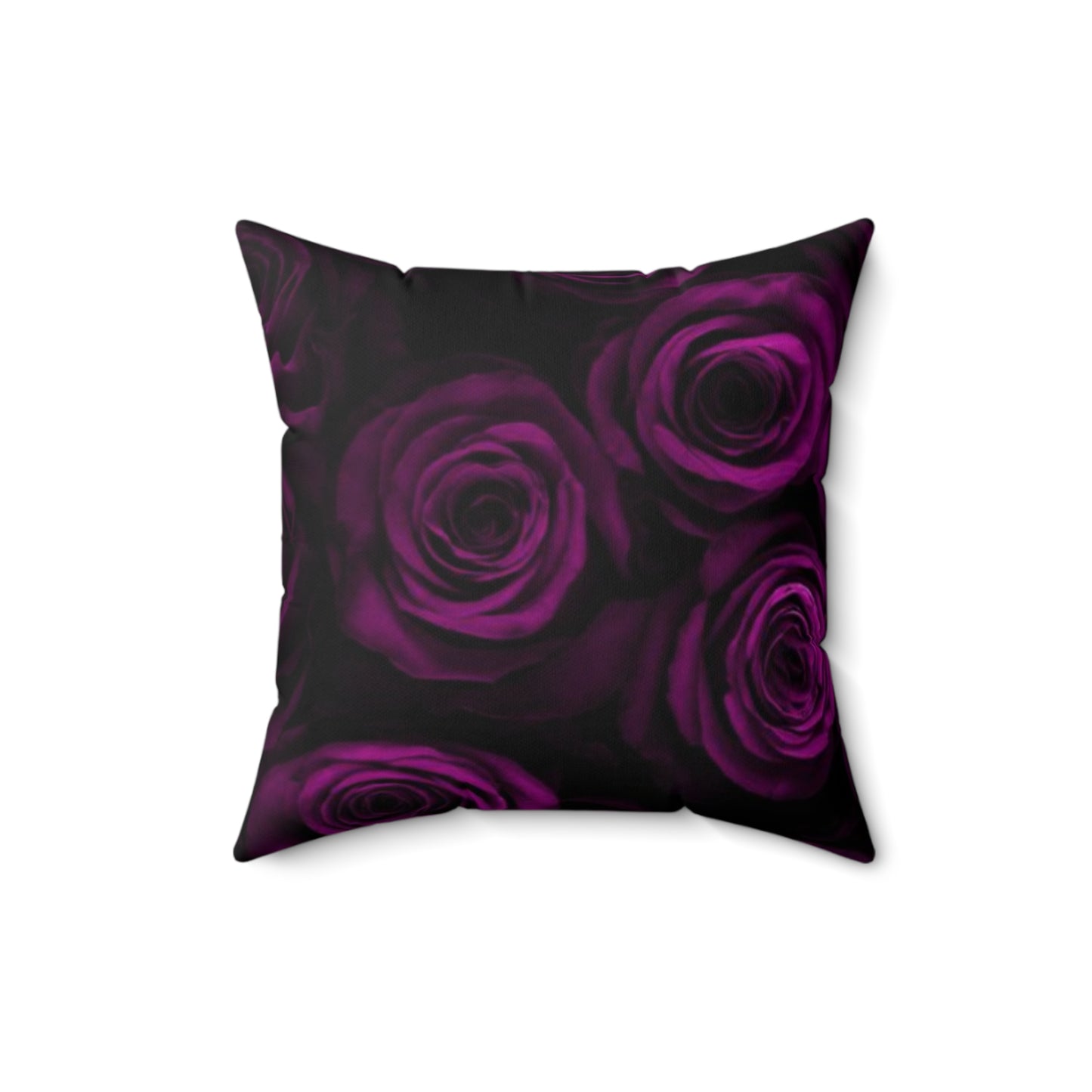 Dark Purple Roses Square Pillow