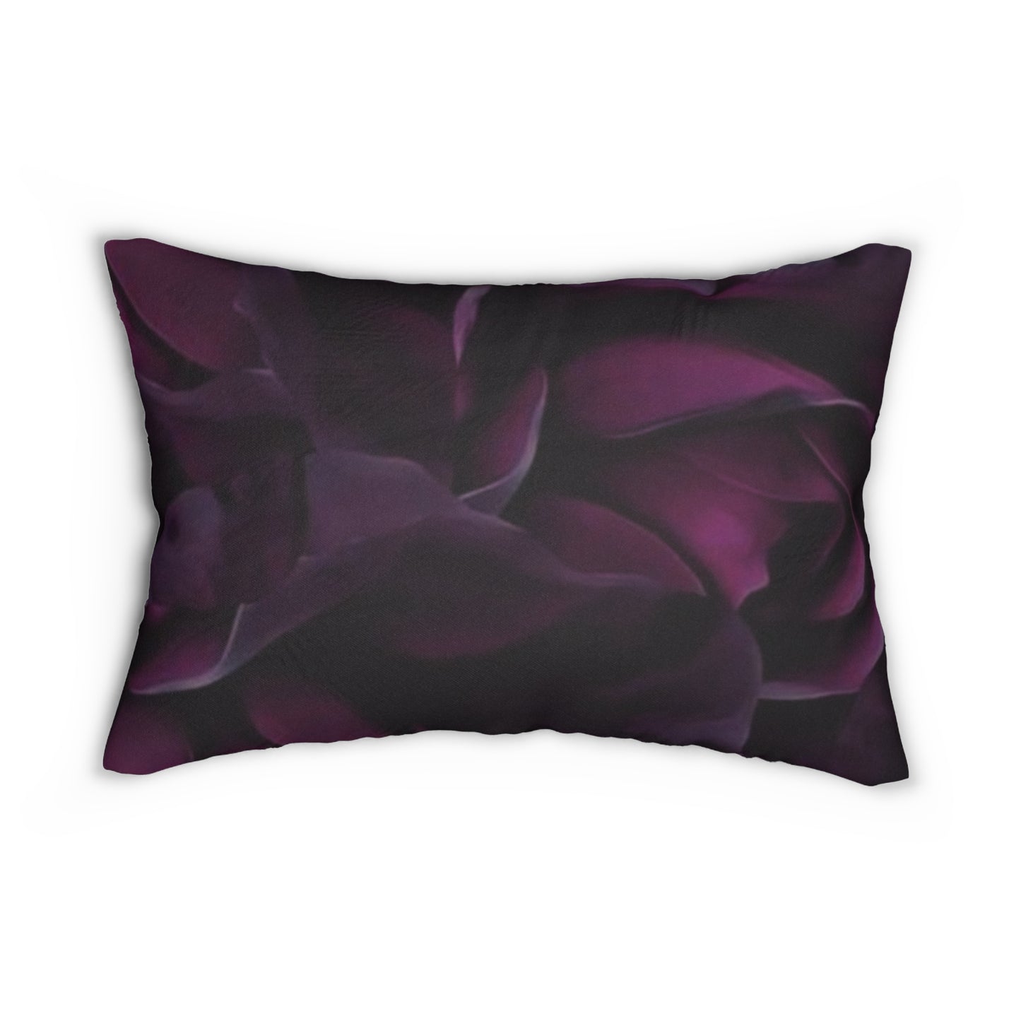 Dark Purple Floral Lumbar Pillow