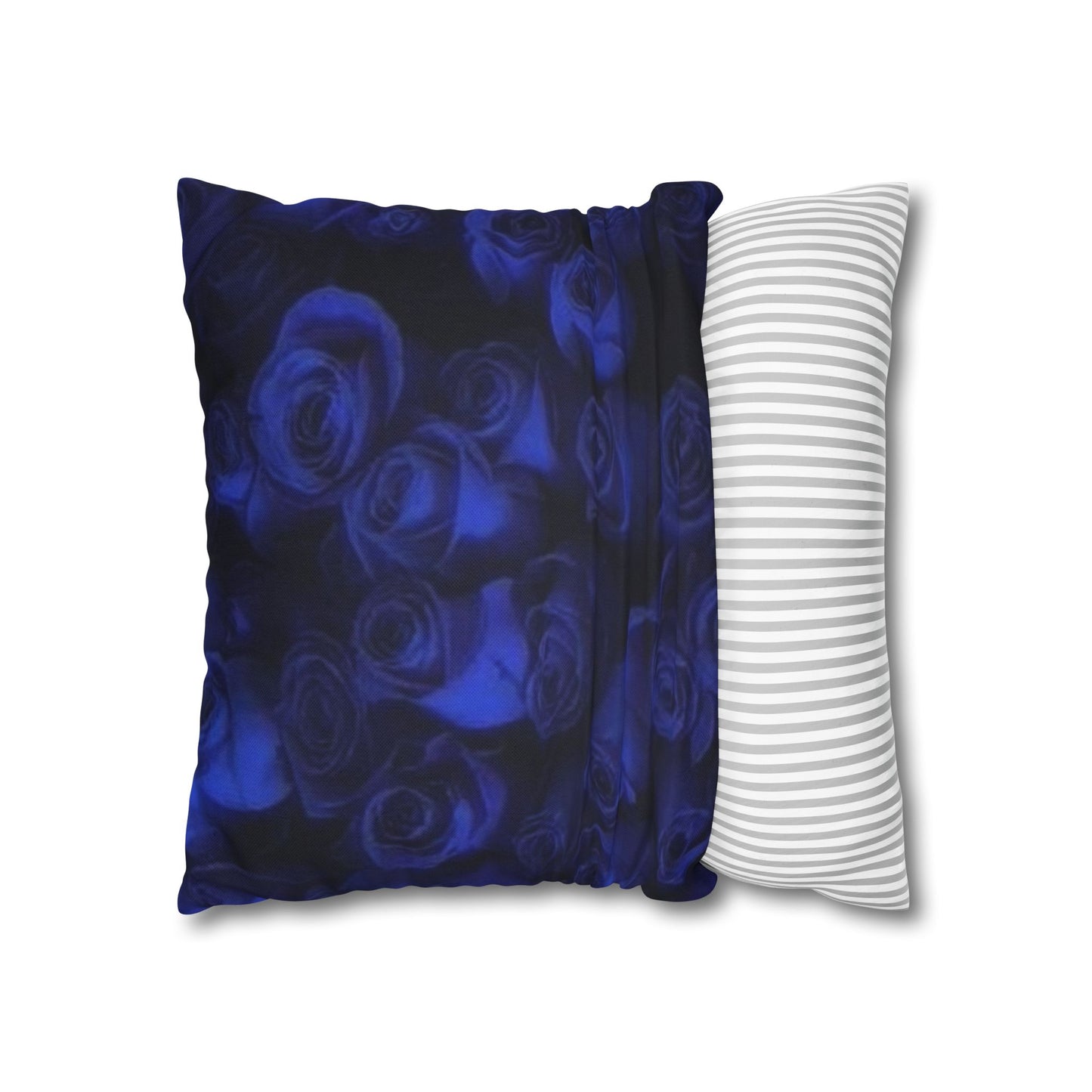 Dark Blue Roses Square Pillowcase