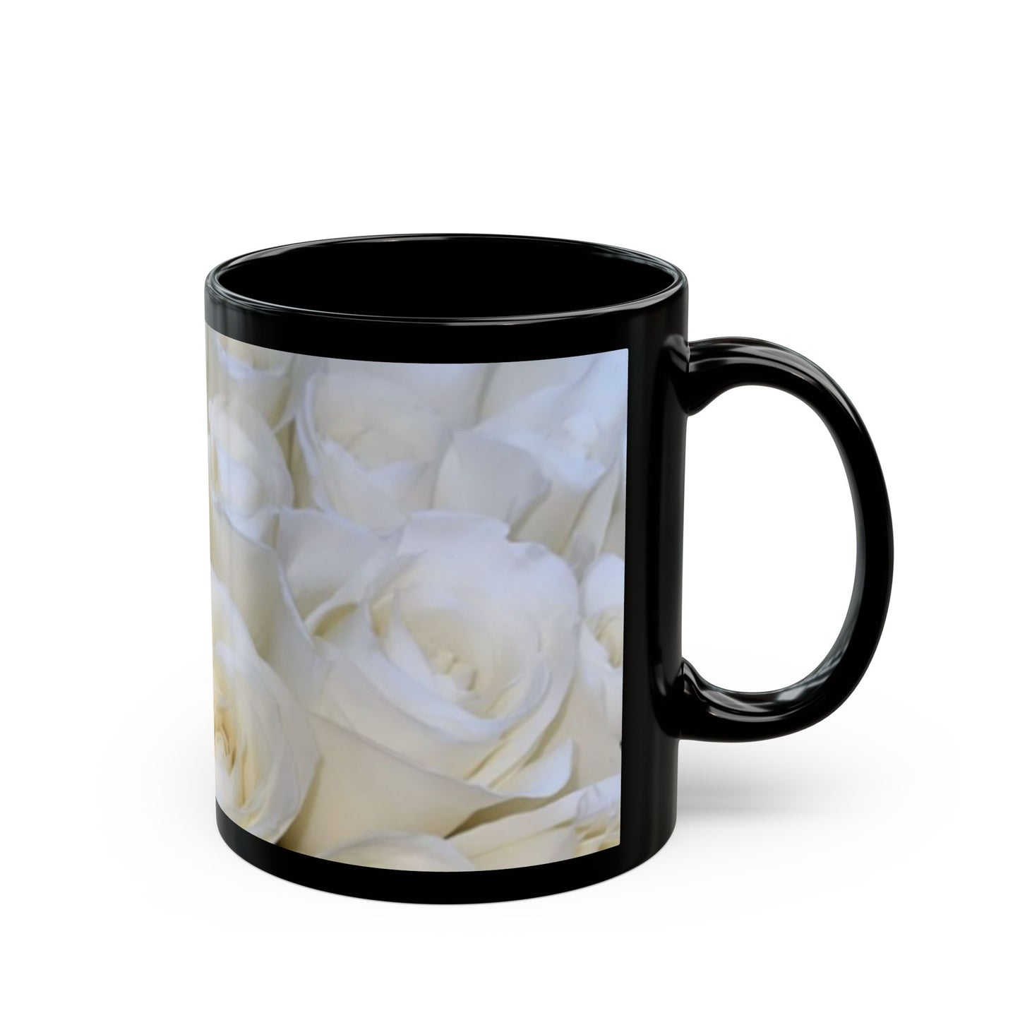 White Roses Floral Design Mug – Classic and Elegant Gift