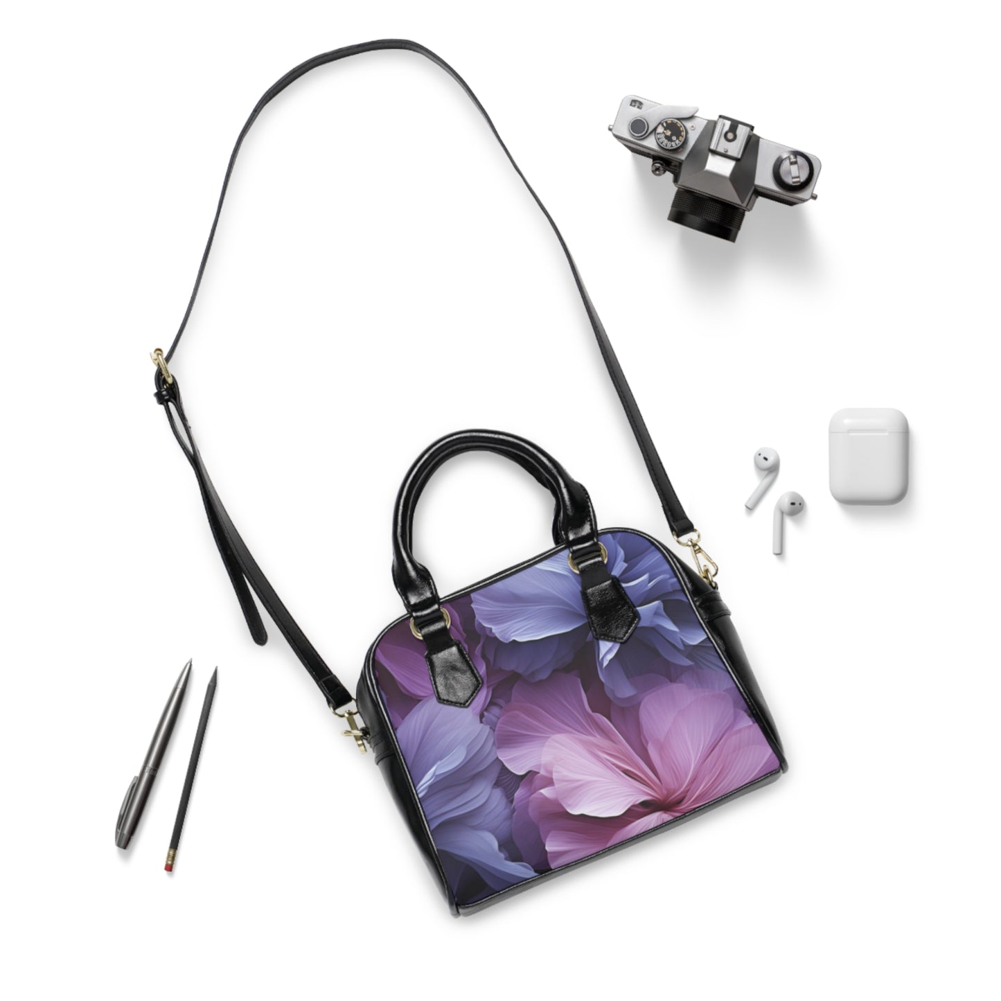 Floral Flow Shoulder Handbag