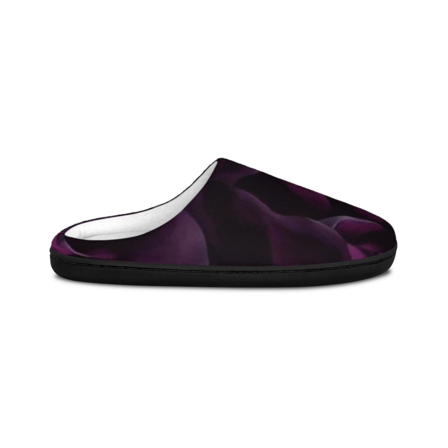 Dark Purple Floral Slippers