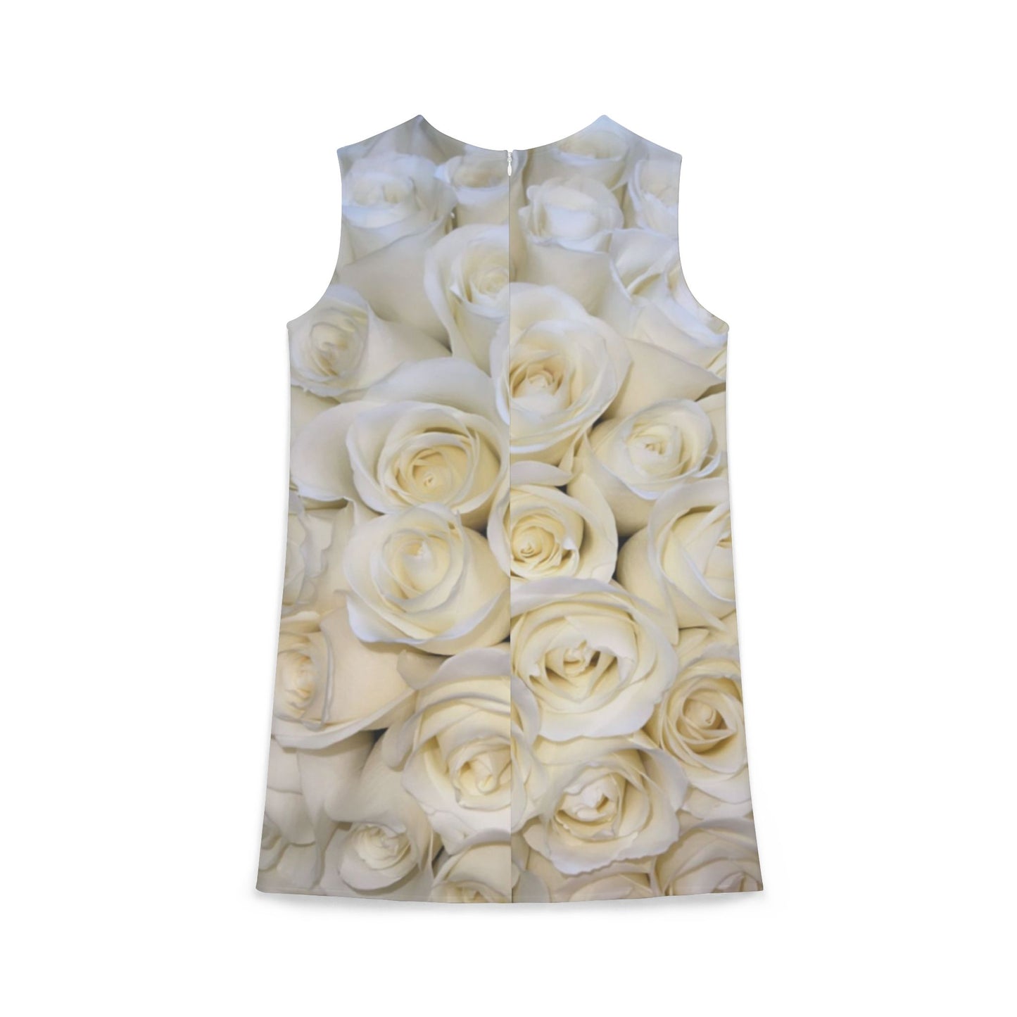 White Roses Sleeveless Dress