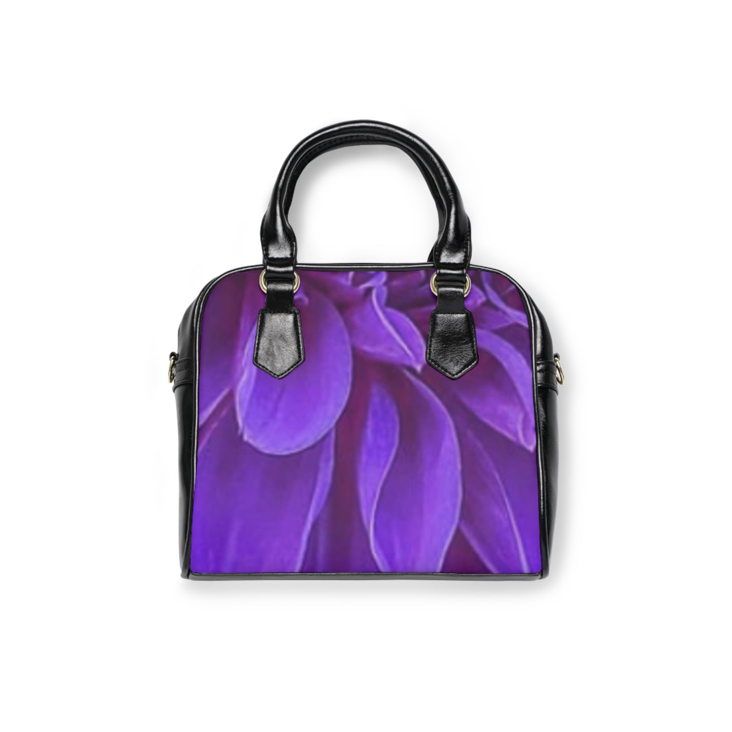 Purple Dahlia Floral Shoulder Handbag – Soft & Feminine