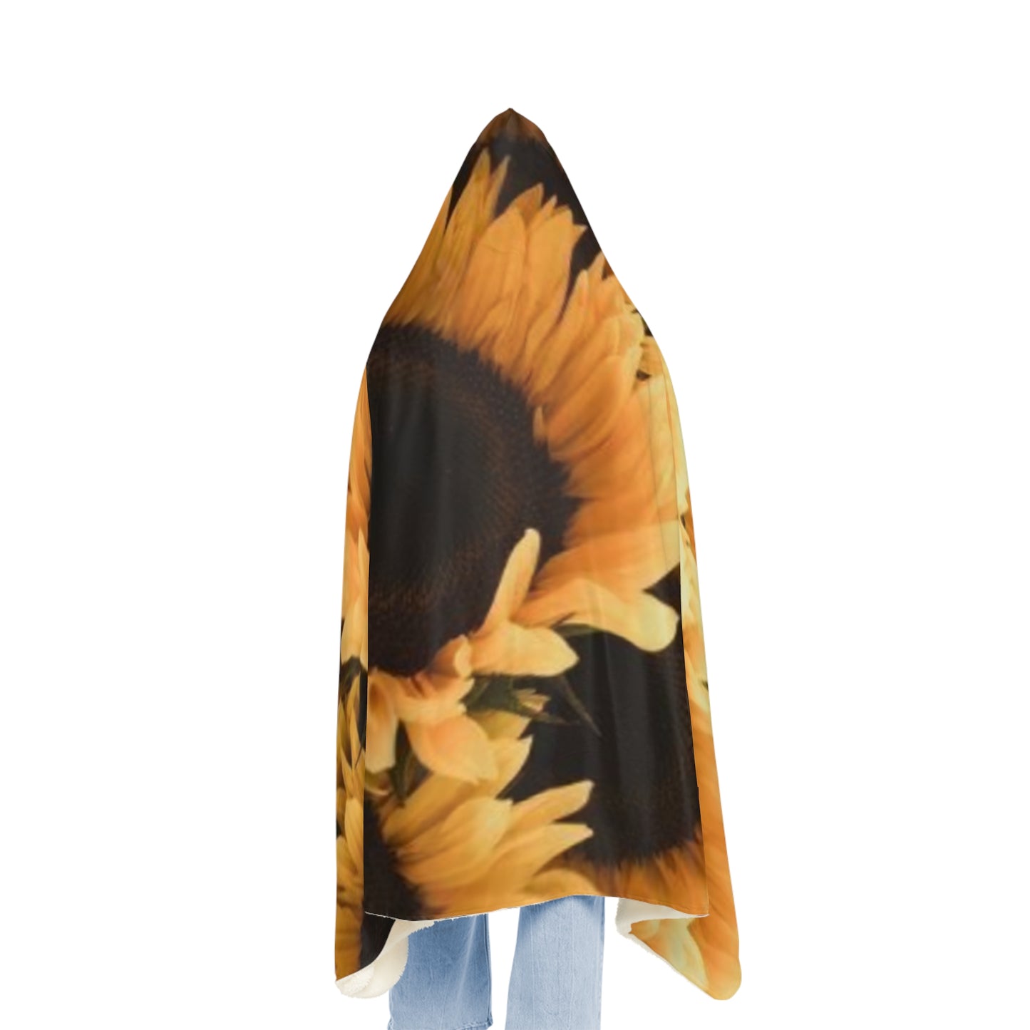Sunflower Floral Hooded Blanket – Bright & Cozy Layer