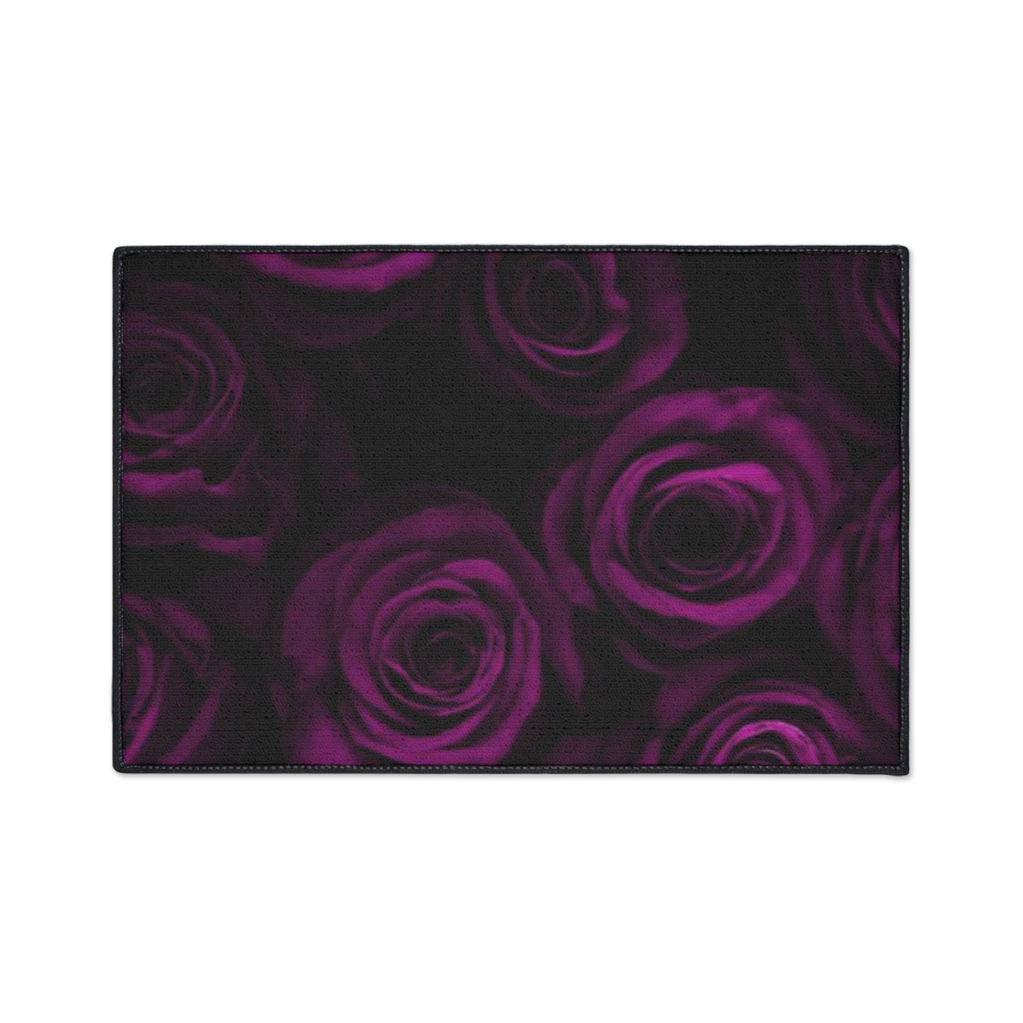 Dark Purple Roses Heavy Duty Floor Mat
