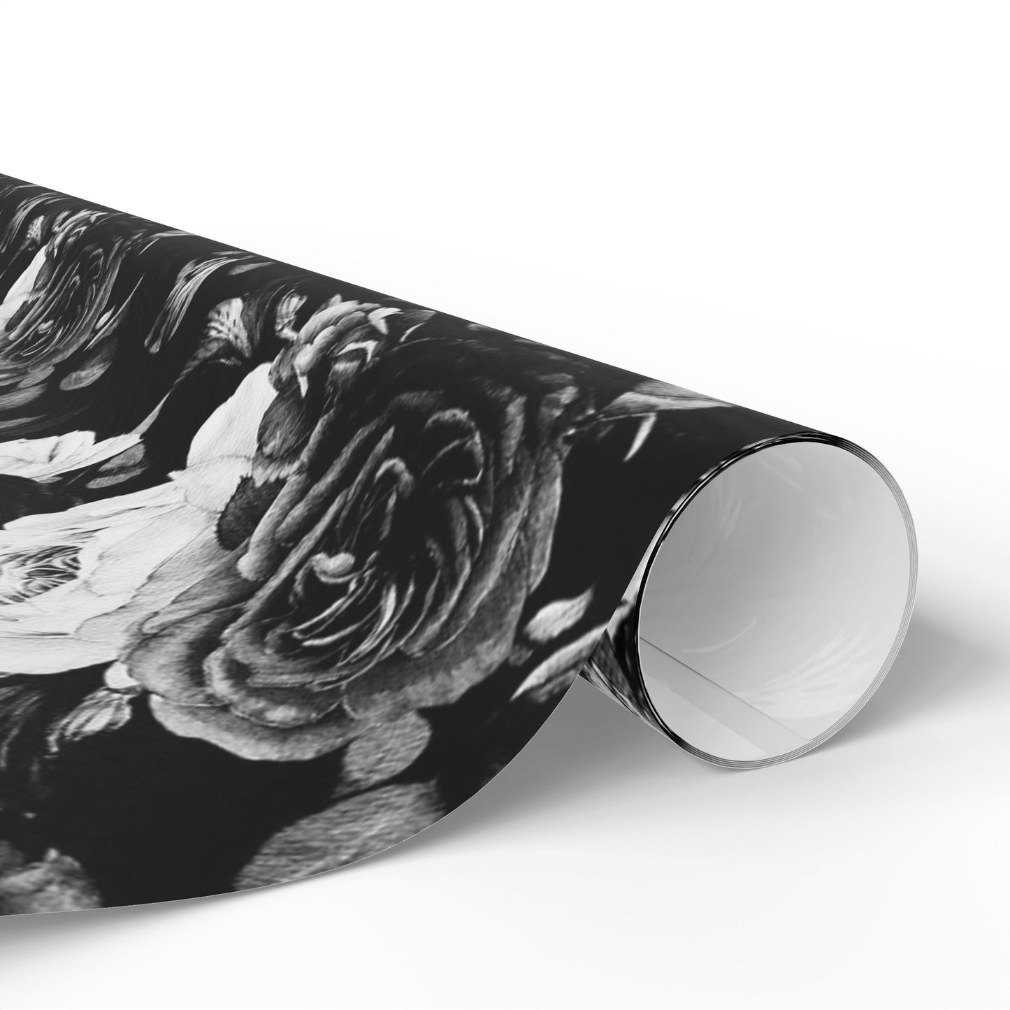 Wrapping Paper - Black and White Floral Design