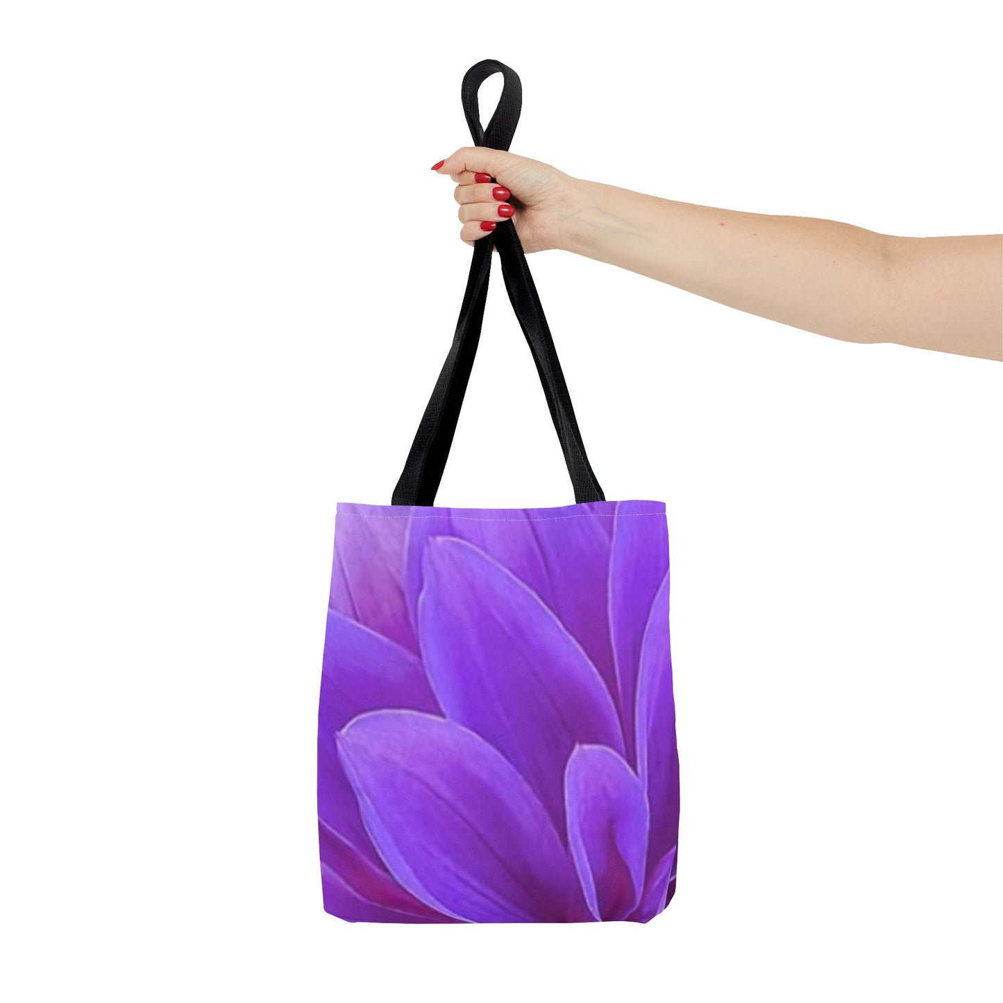 Purple Dahlia Floral Tote Bag for Women – Elegant & Durable