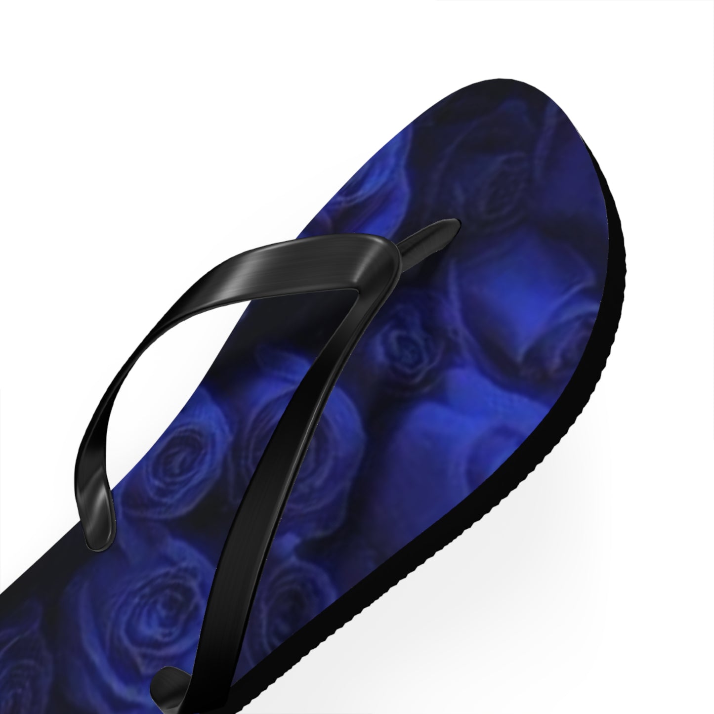 Dark Blue Roses Flip Flops