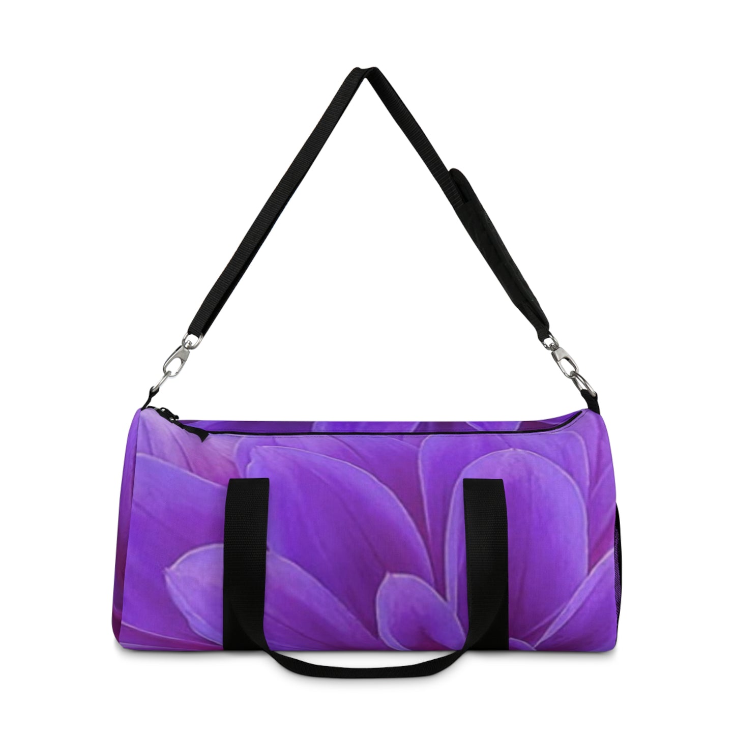 Purple Dahlia Floral Duffel Bag for Gym