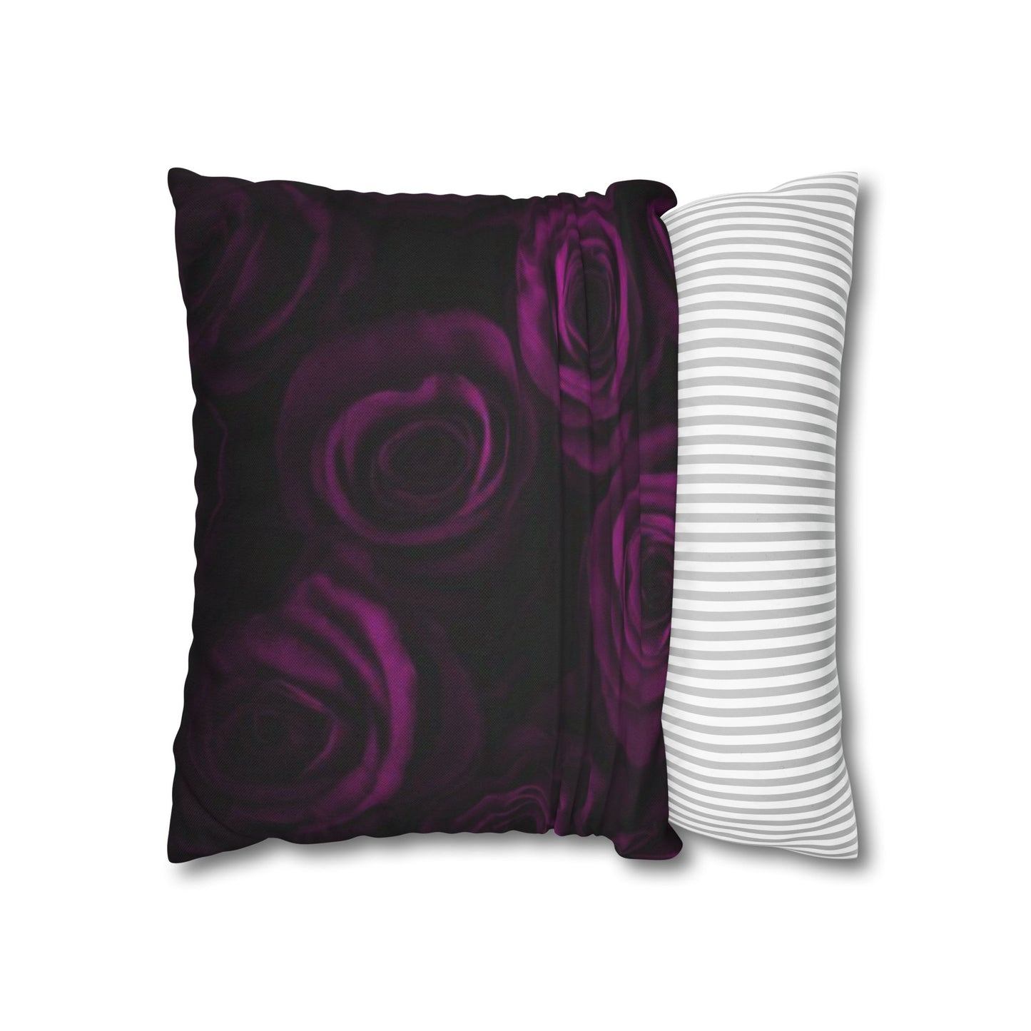 Dark Purple Roses Square Pillowcase