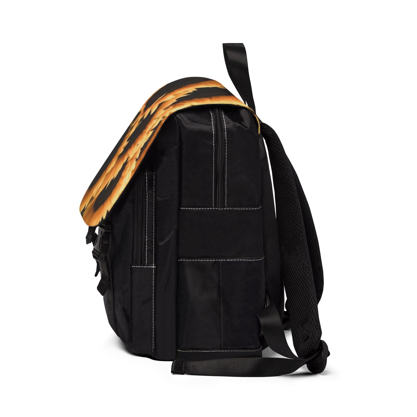 Sunflower Unisex Floral Flap Backpack – Bright & Cheerful