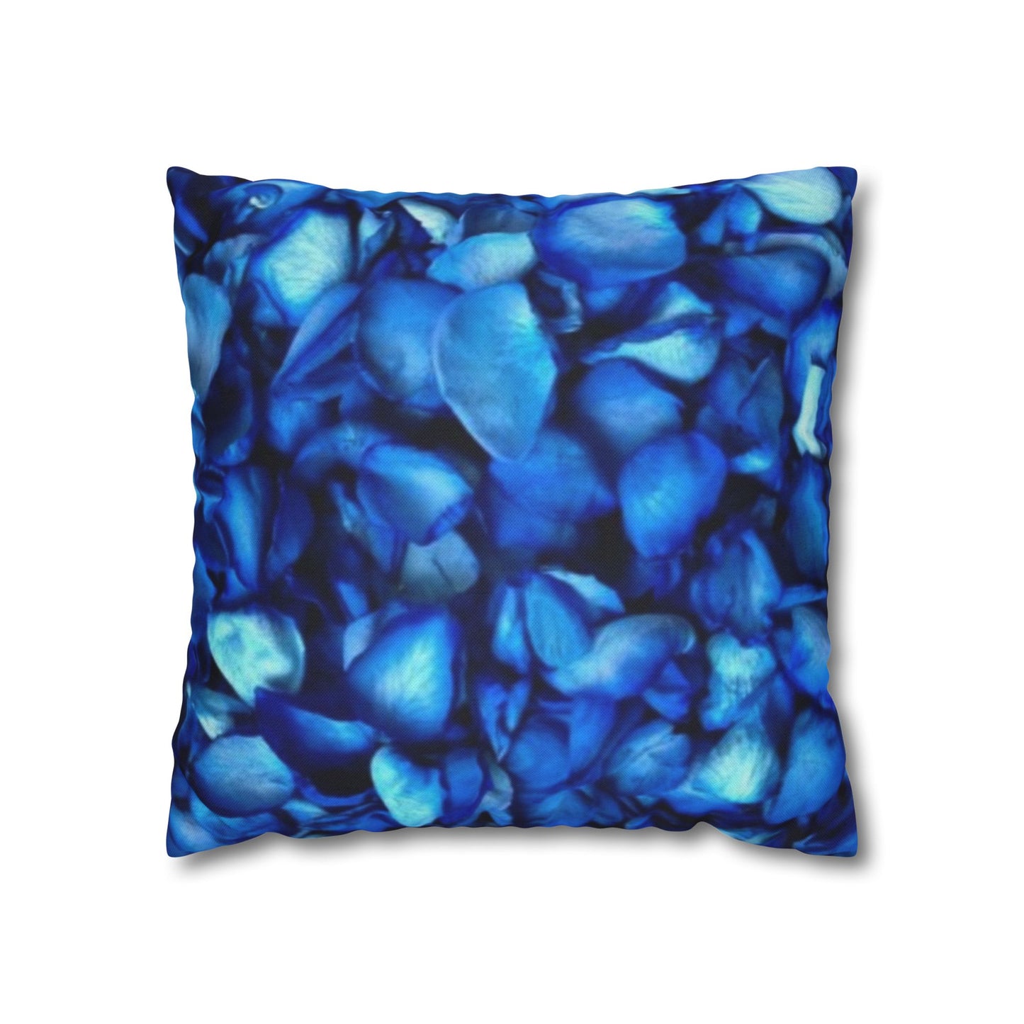 Blue Petals Floral Square Pillowcase