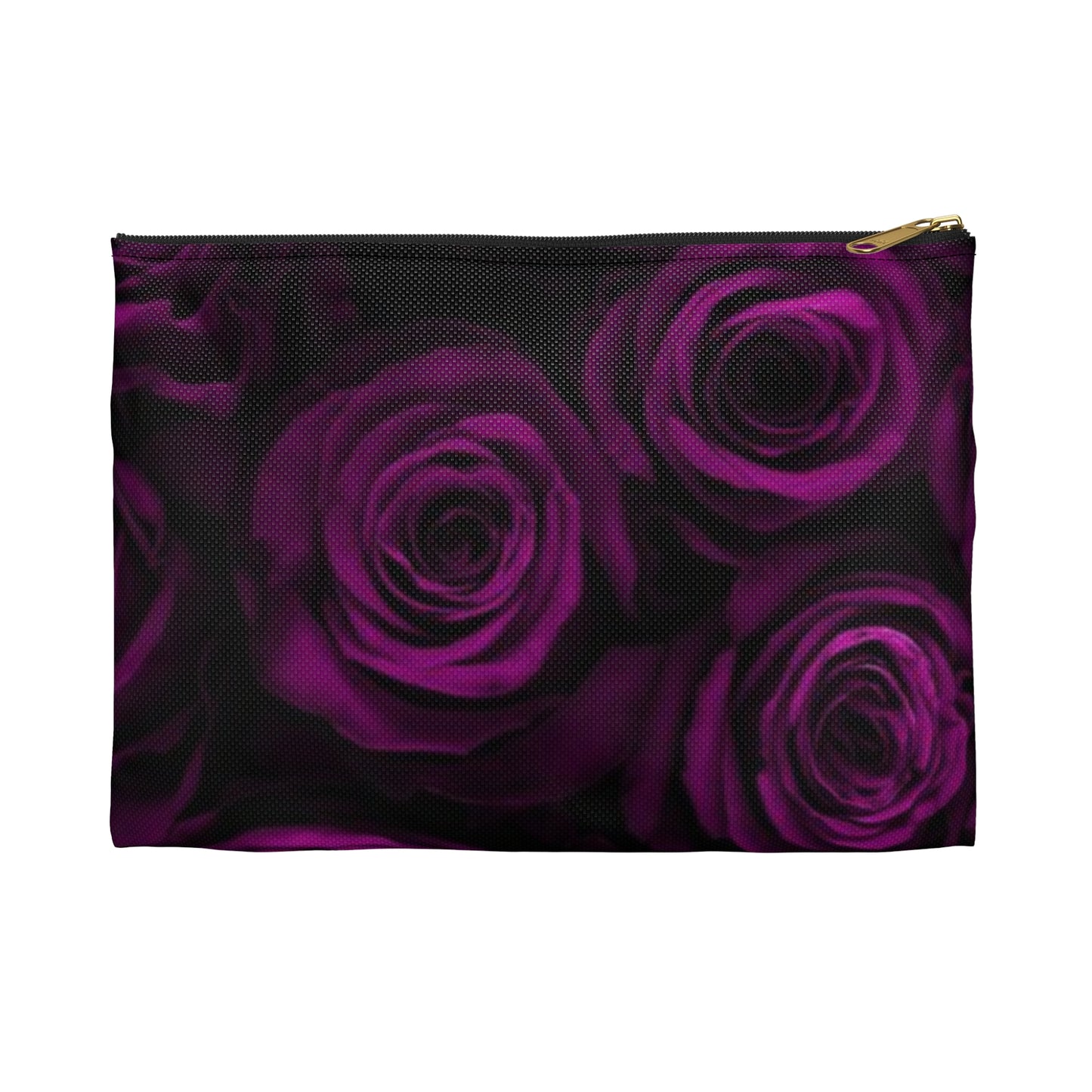 Dark Purple Roses Accessory Pouch