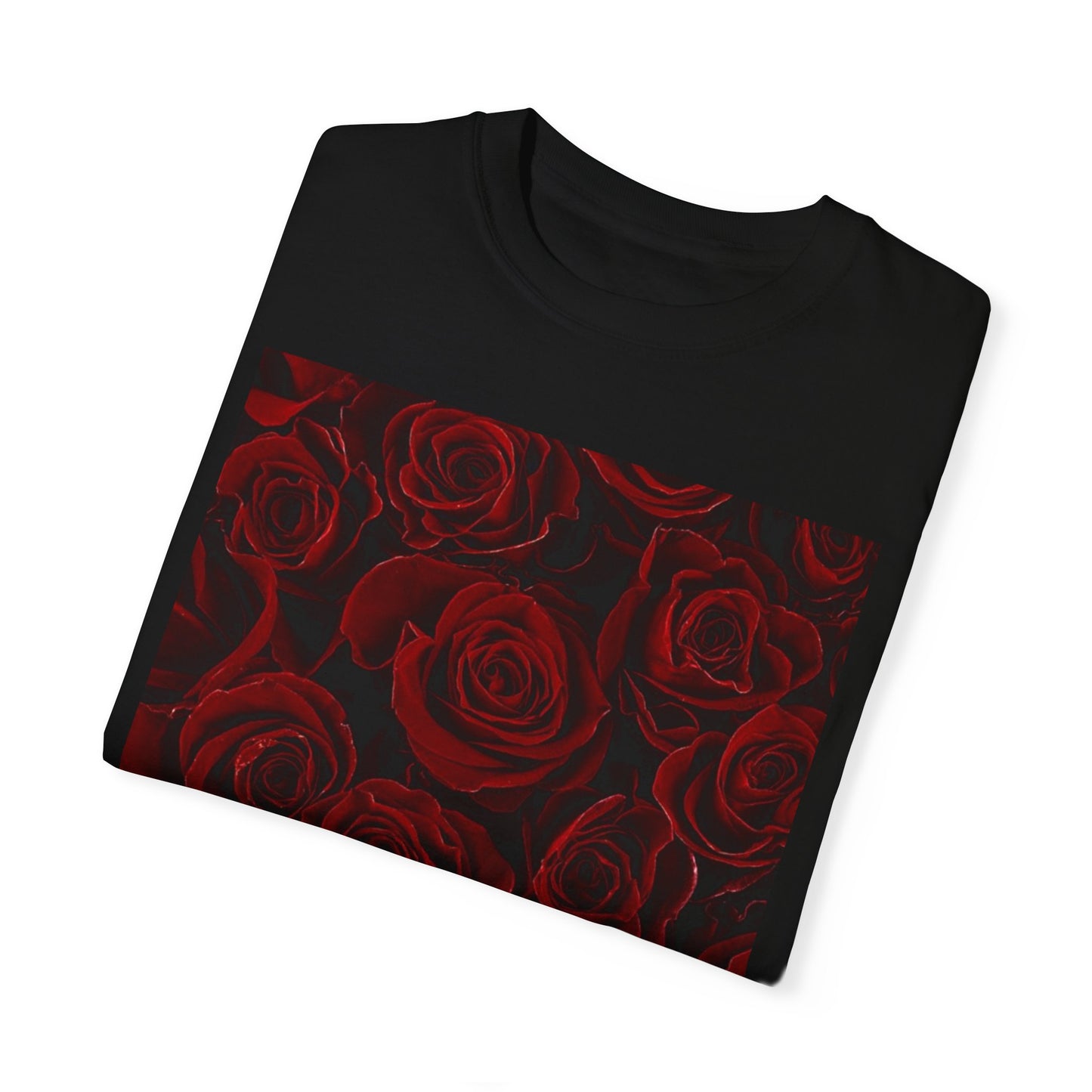 Red Roses Floral T-shirt Relaxed Fit