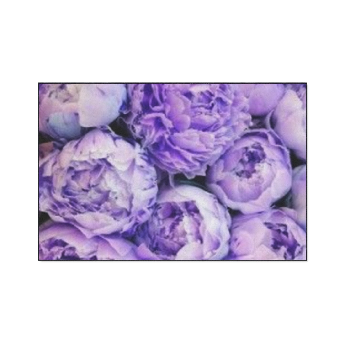 Heavy Duty Floral Floor Mat Purple Peony | Durable Home Accent