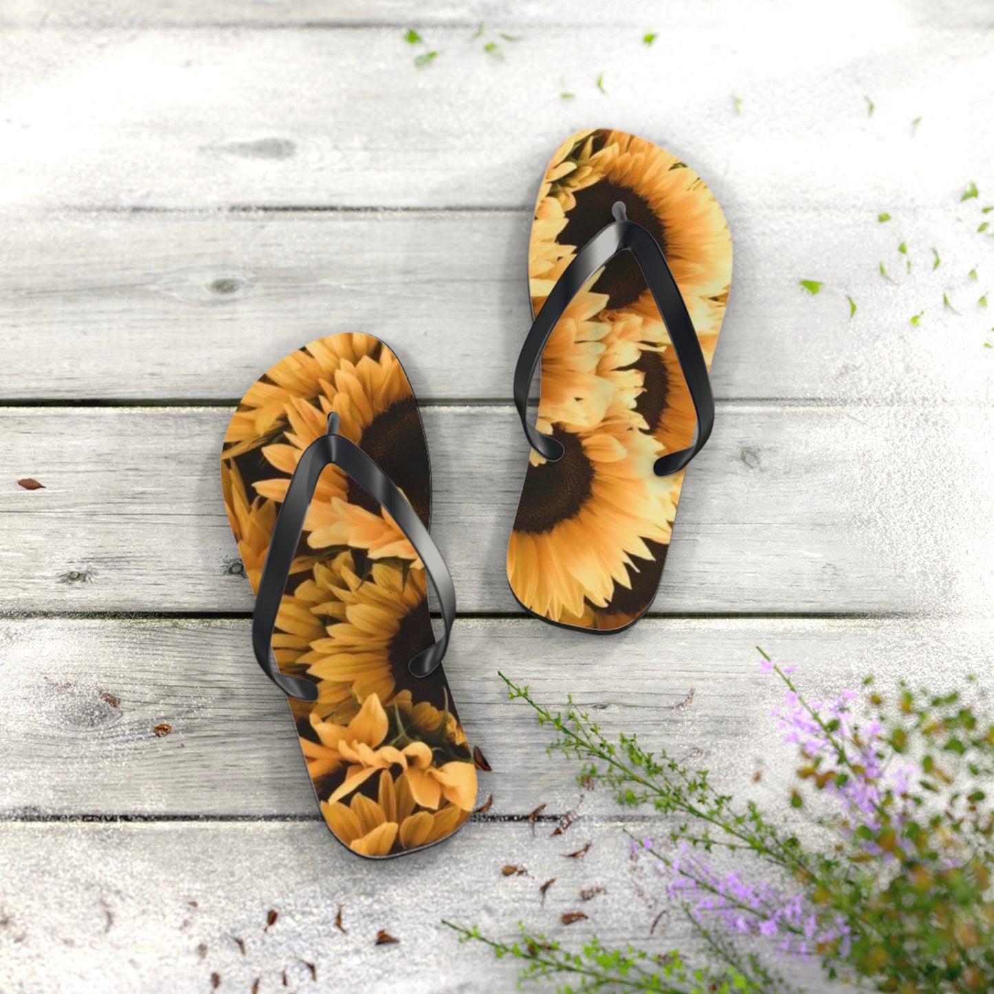 Sunflower Flip Flops
