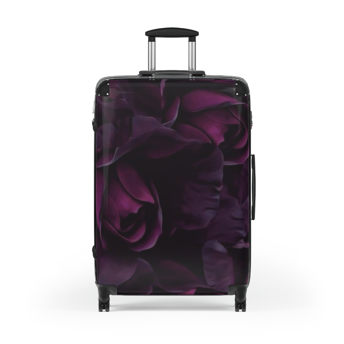 Dark Purple Floral Suitcase